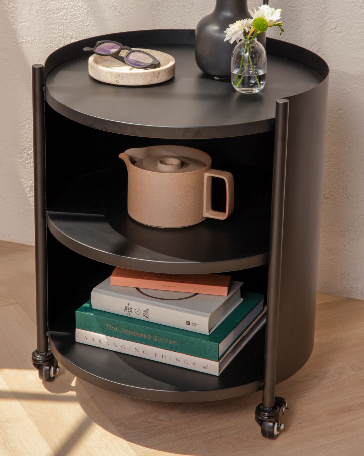 Swivel Nightstand in Black Obsidian colour way