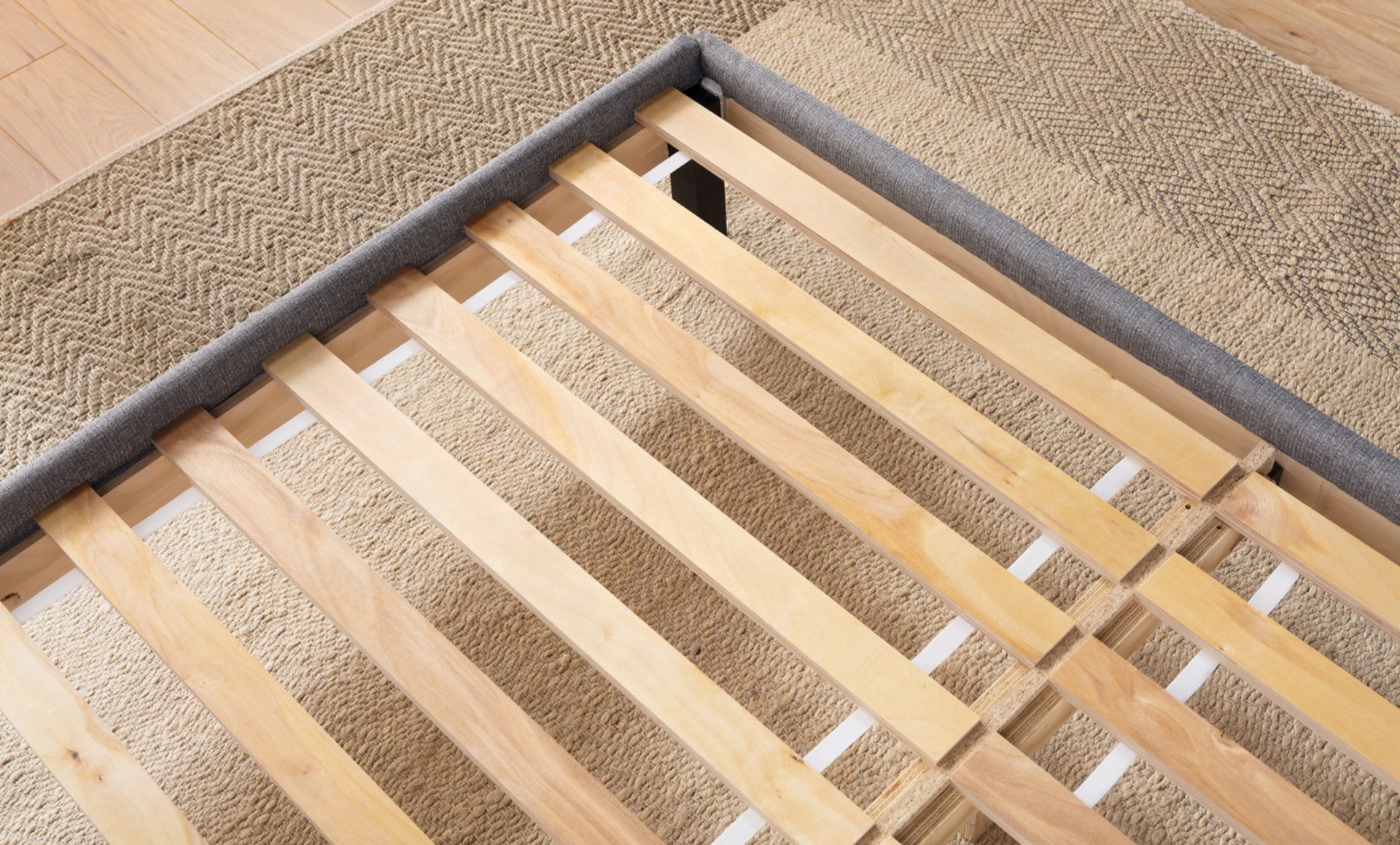 The Endy Upholstered Bed in Heather Grey colourway