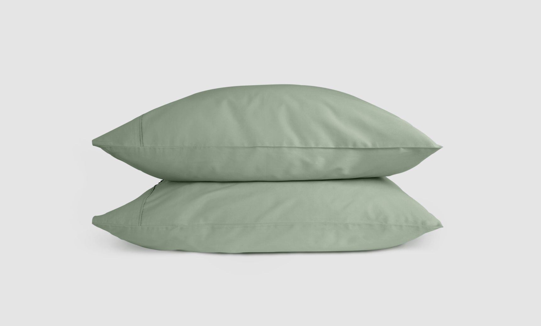 Endy Organic Cotton Pillowcase Cover (Sateen) in Eucalyptus colourway.