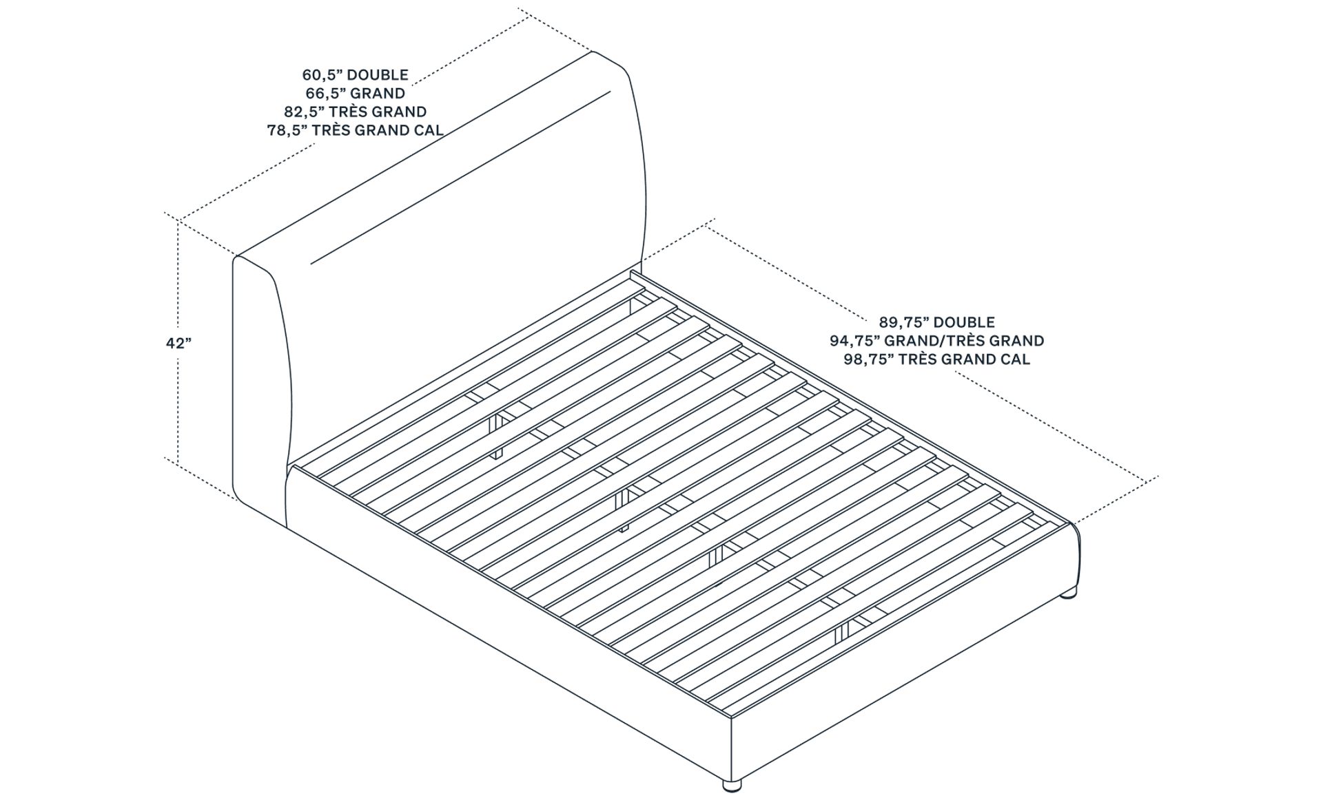Schéma du produit avec cotes.