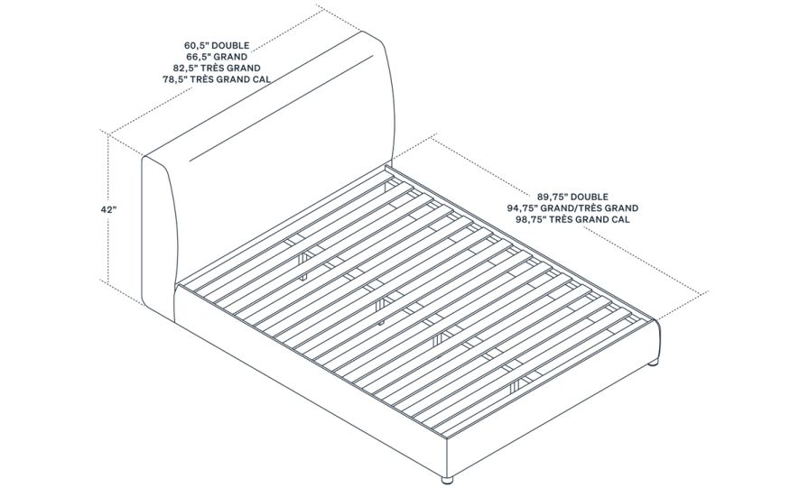 Schéma du produit avec cotes.