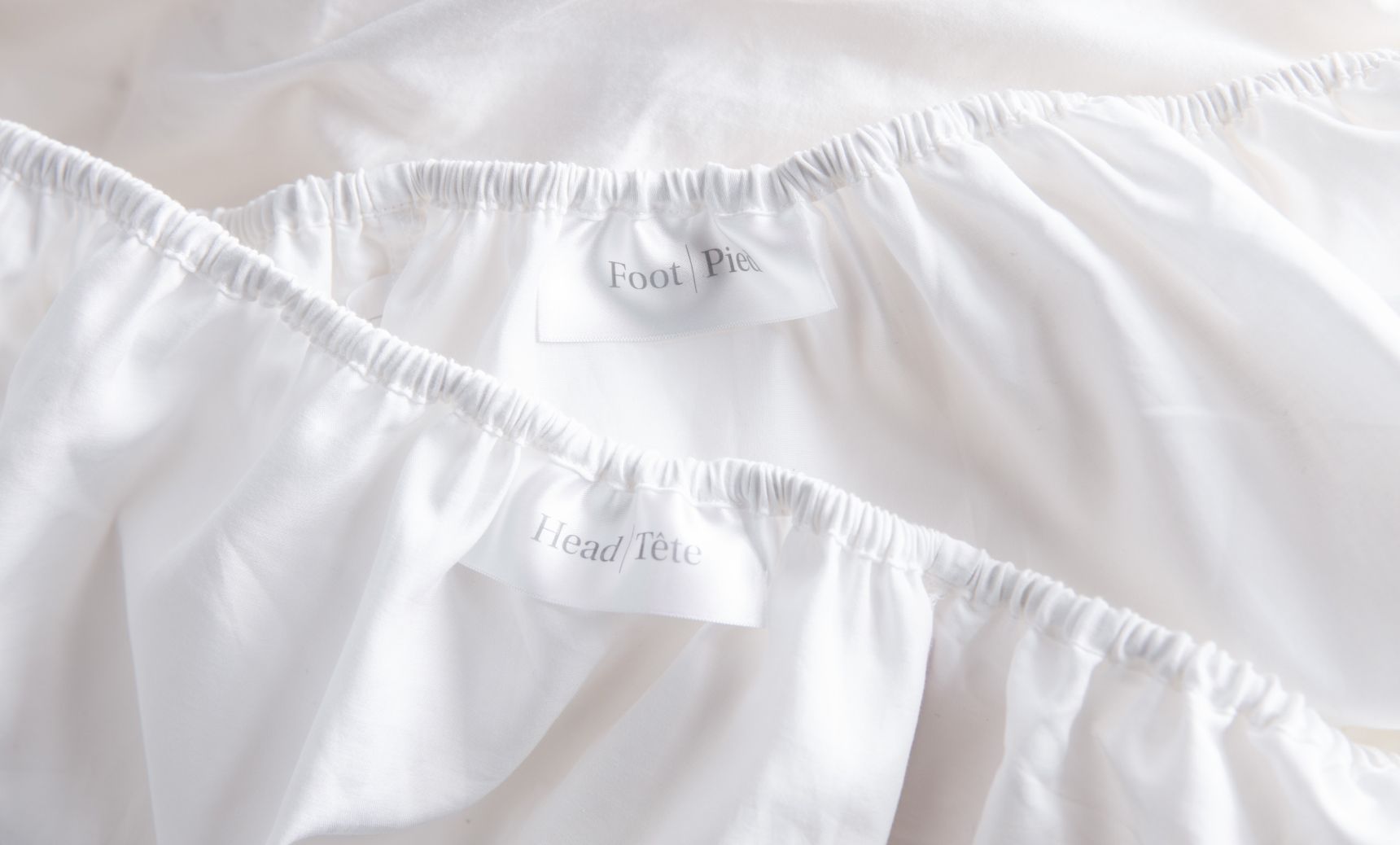 Endy Organic Cotton Sheet Set (Percale) in Alpine White colourway.