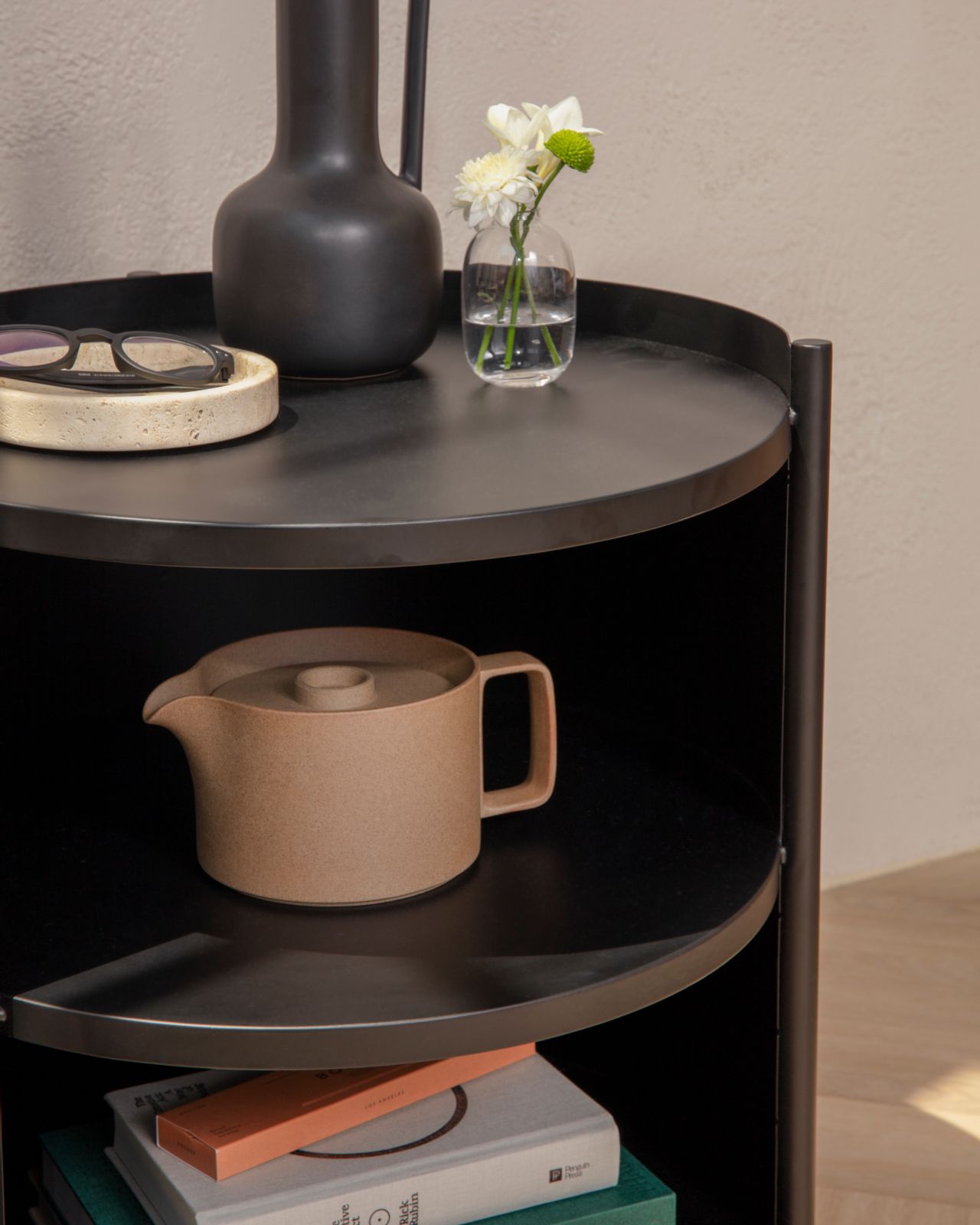 Swivel Nightstand in Black Obsidian colour way