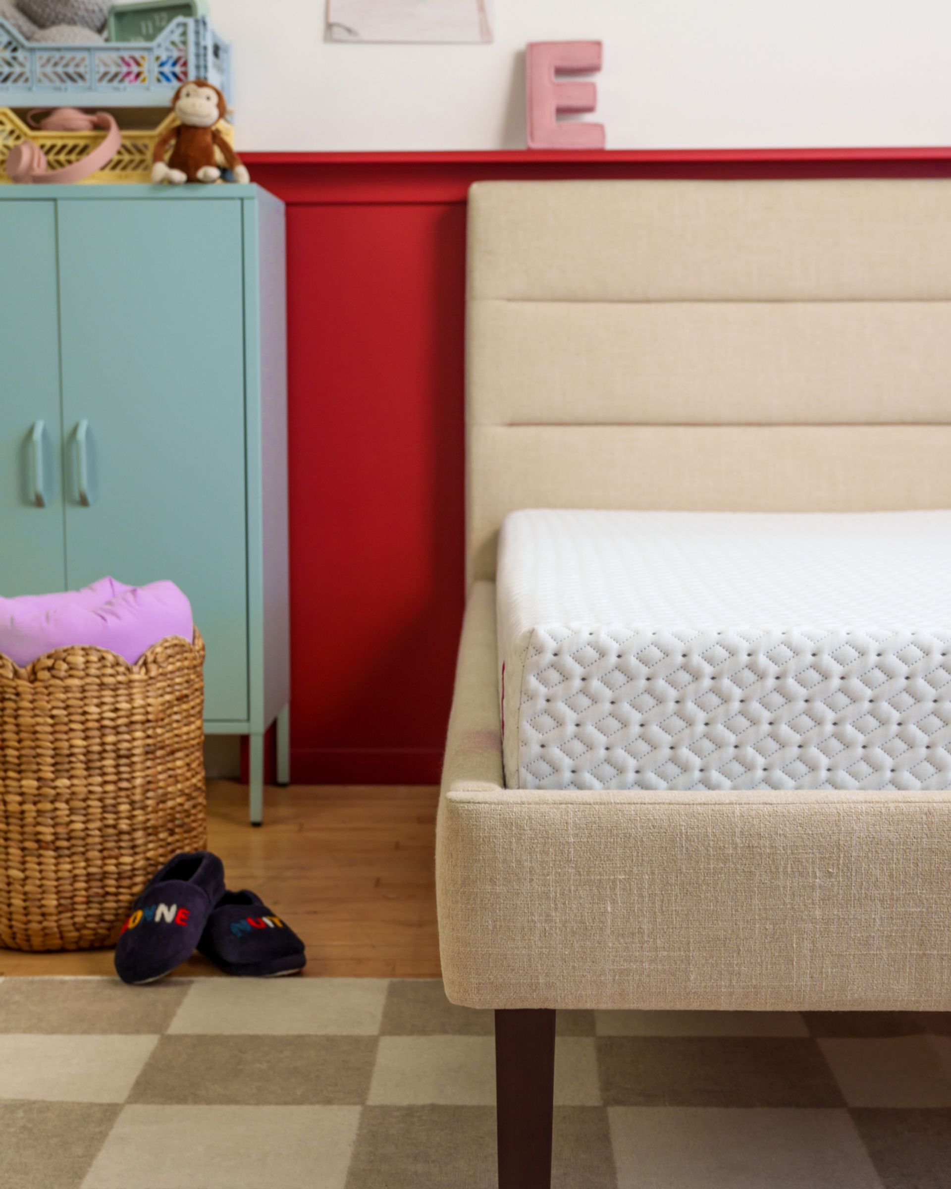 The Endy Petit Mattress in a kids bedroom equipped with Endy's Collection of Kids products.