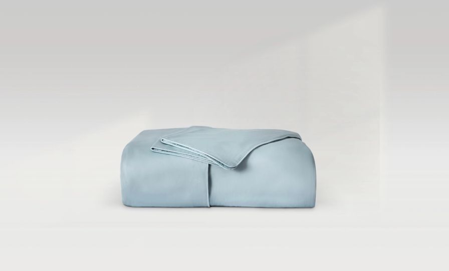 Organic Cotton Duvet Cover in Blue colour way