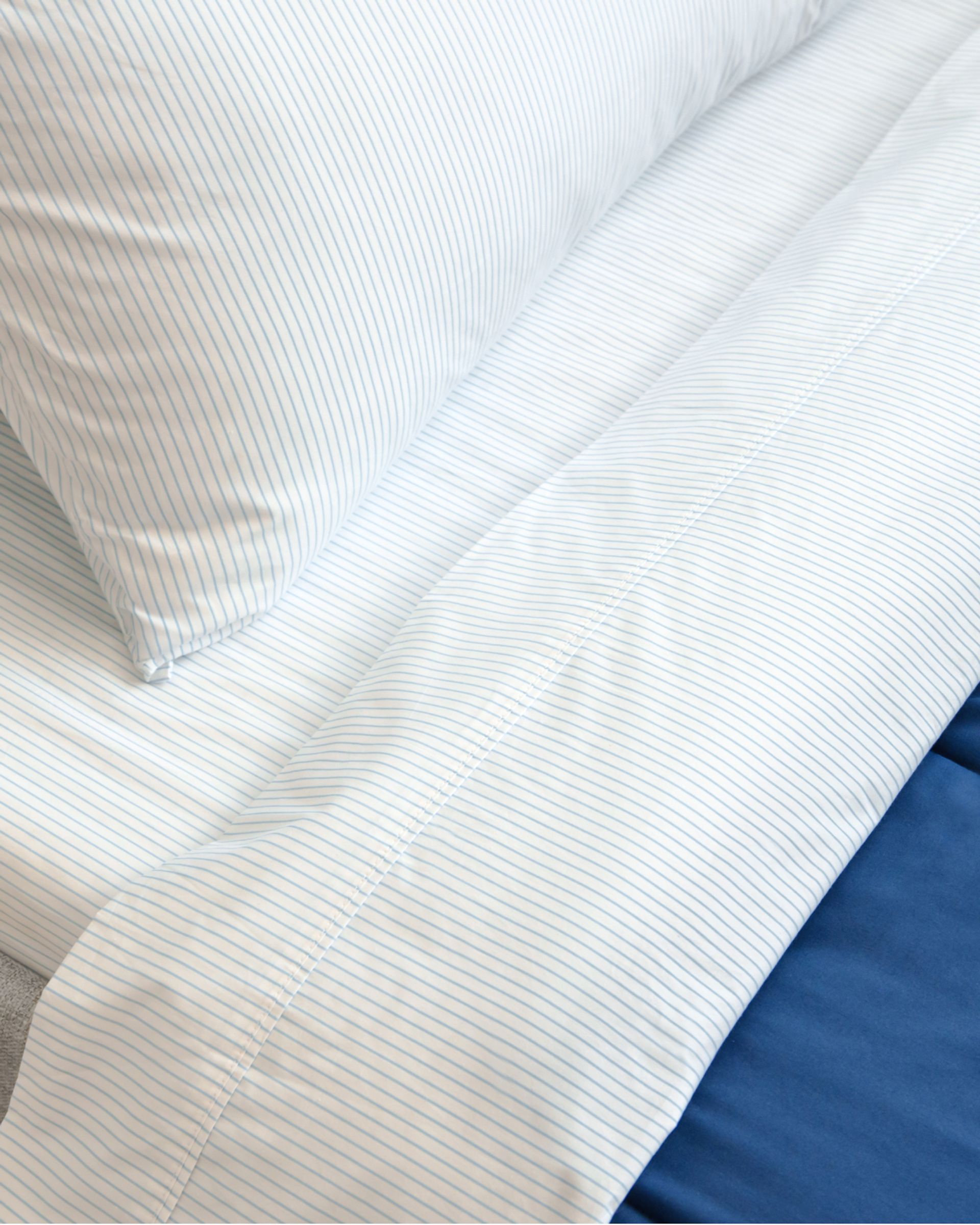Sheet Refresh Duo in chambray stripe pattern