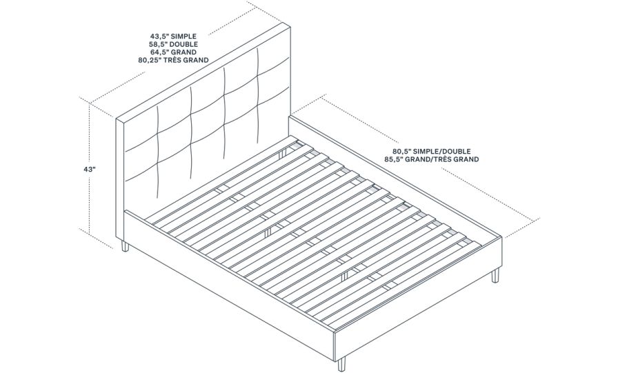 Schéma du produit avec cotes.
