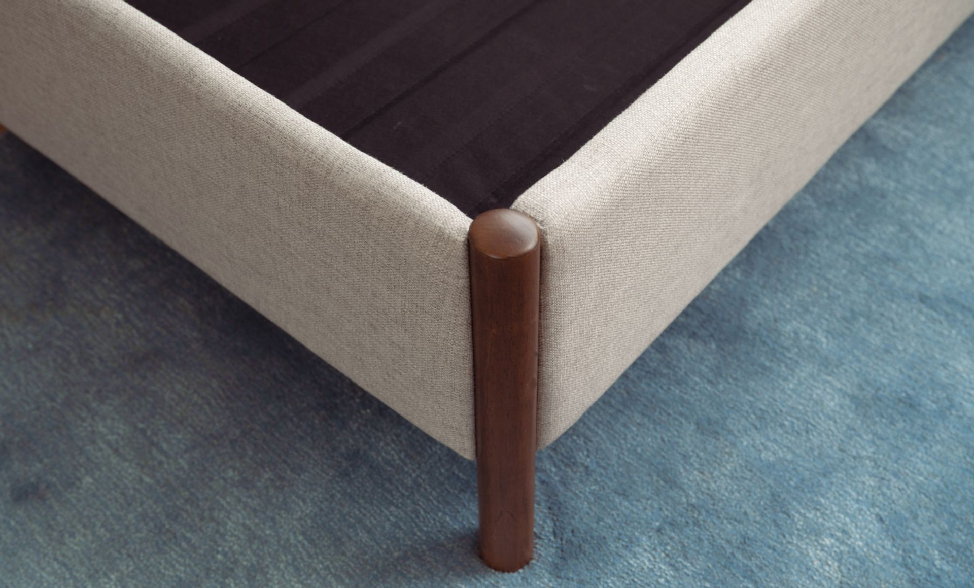 Endy Kids Platform Bed in grey colour with smoke colour legs