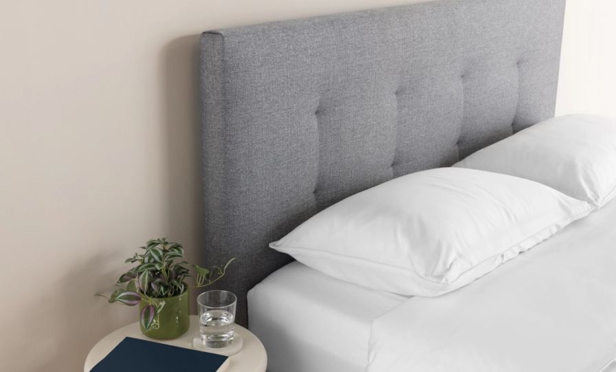 The Endy Upholstered Bed in Heather Grey colourway