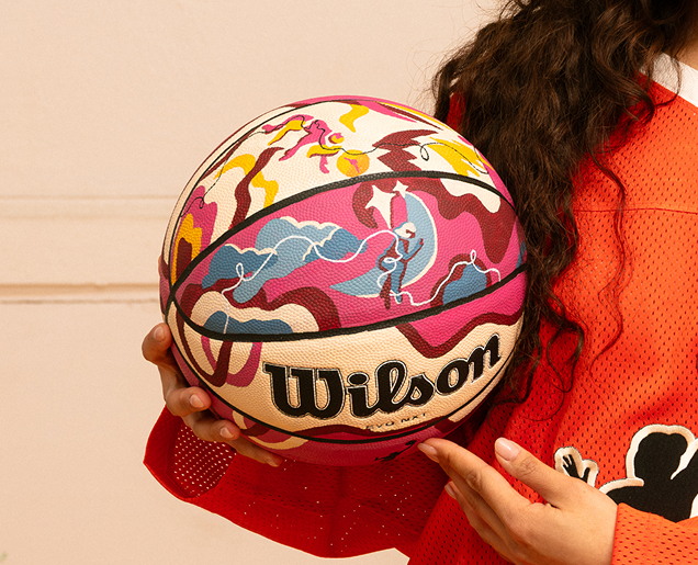 Custom Endy x WNBA basketball designed by Erika Flores
