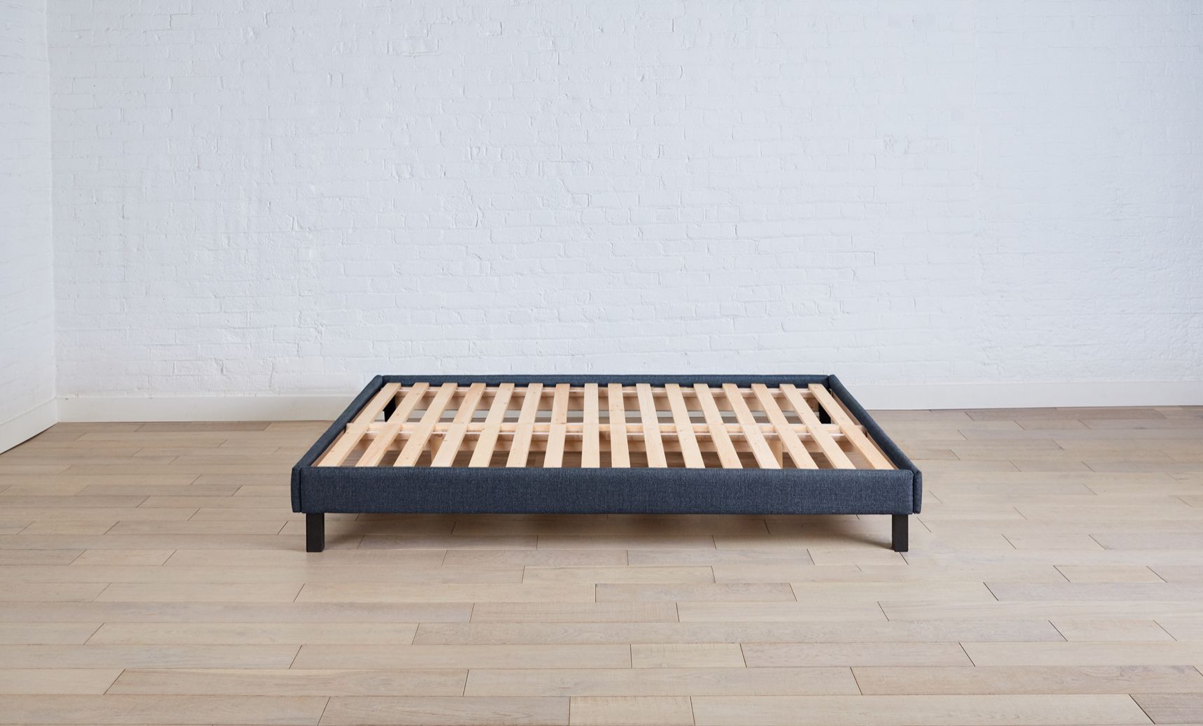 The Endy Platform Bed Frame in Charcoal Grey colourway