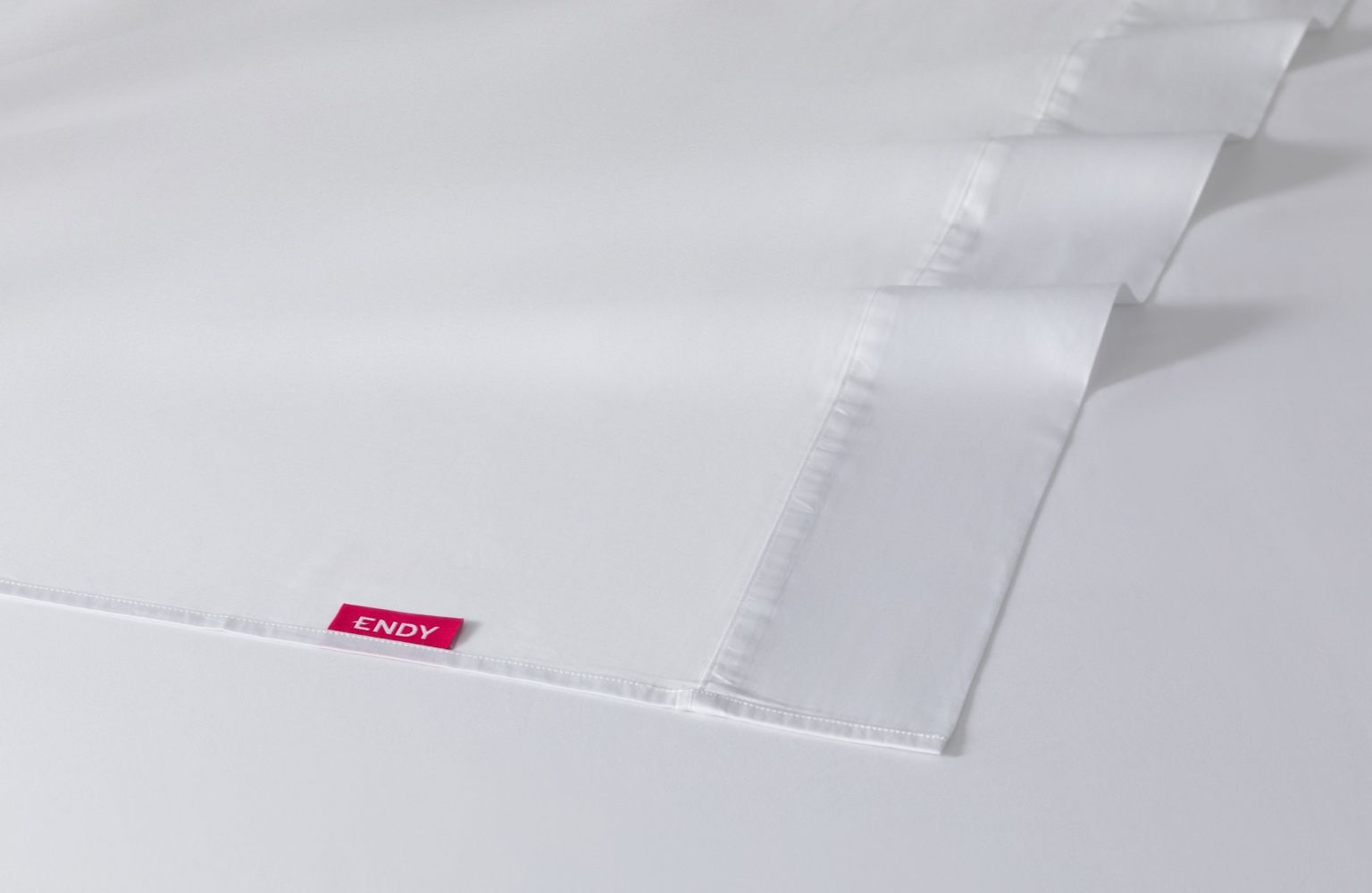 The Organic Cotton flat sheet in Alpine White. 