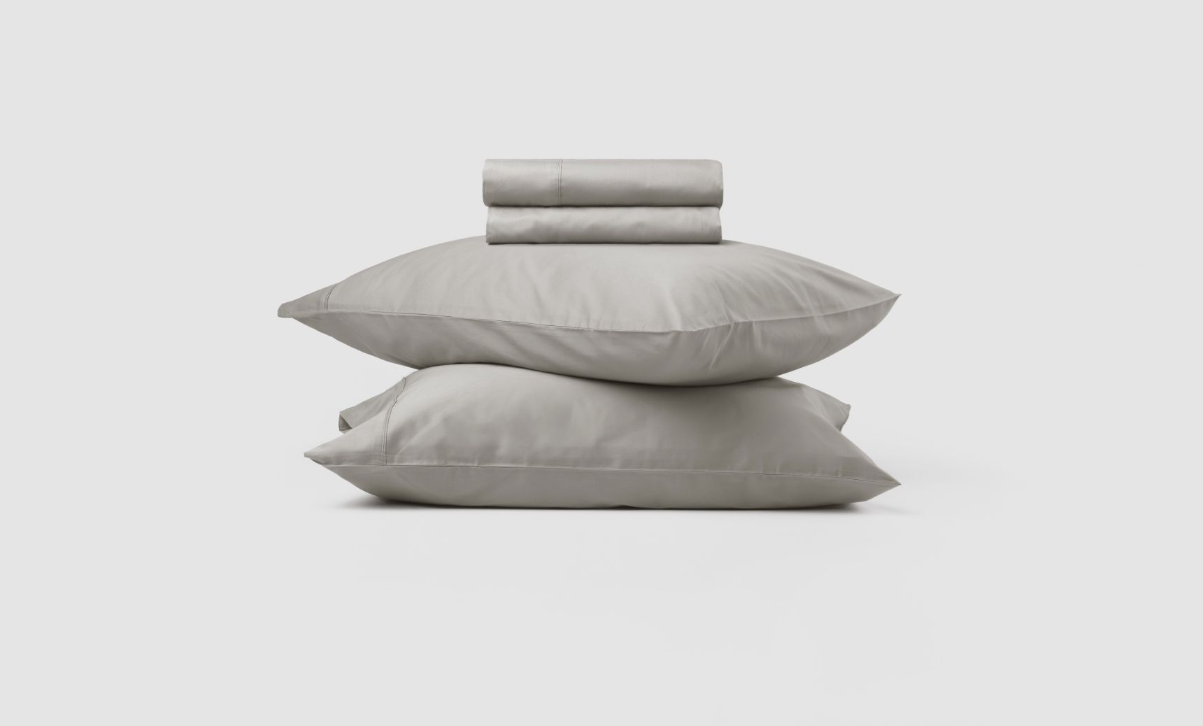 Endy Organic Cotton Sheets (Sateen) in Fog Grey.