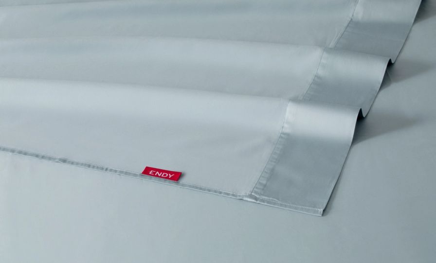 The Endy Sateen Bedding Bundle in Glacier Blue Colourway