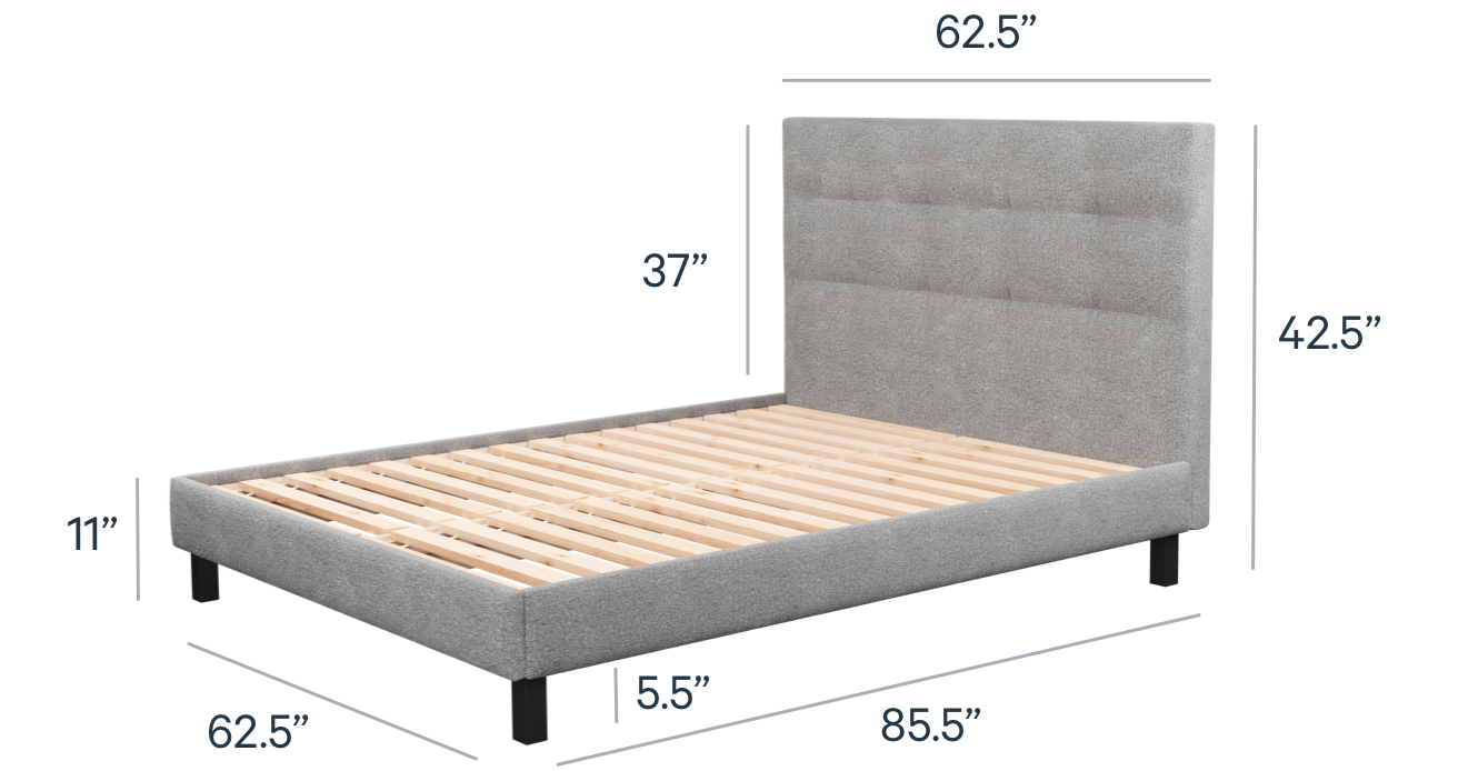 Endy Upholstered Bed Canadian Made Free Shipping