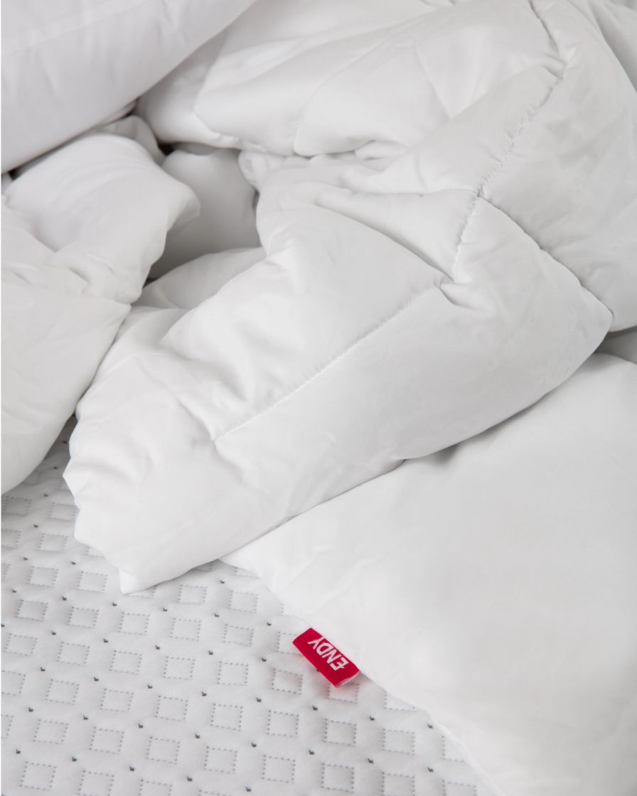 Detail shot of the duvet component in the Endy Everyday Sleep Set.