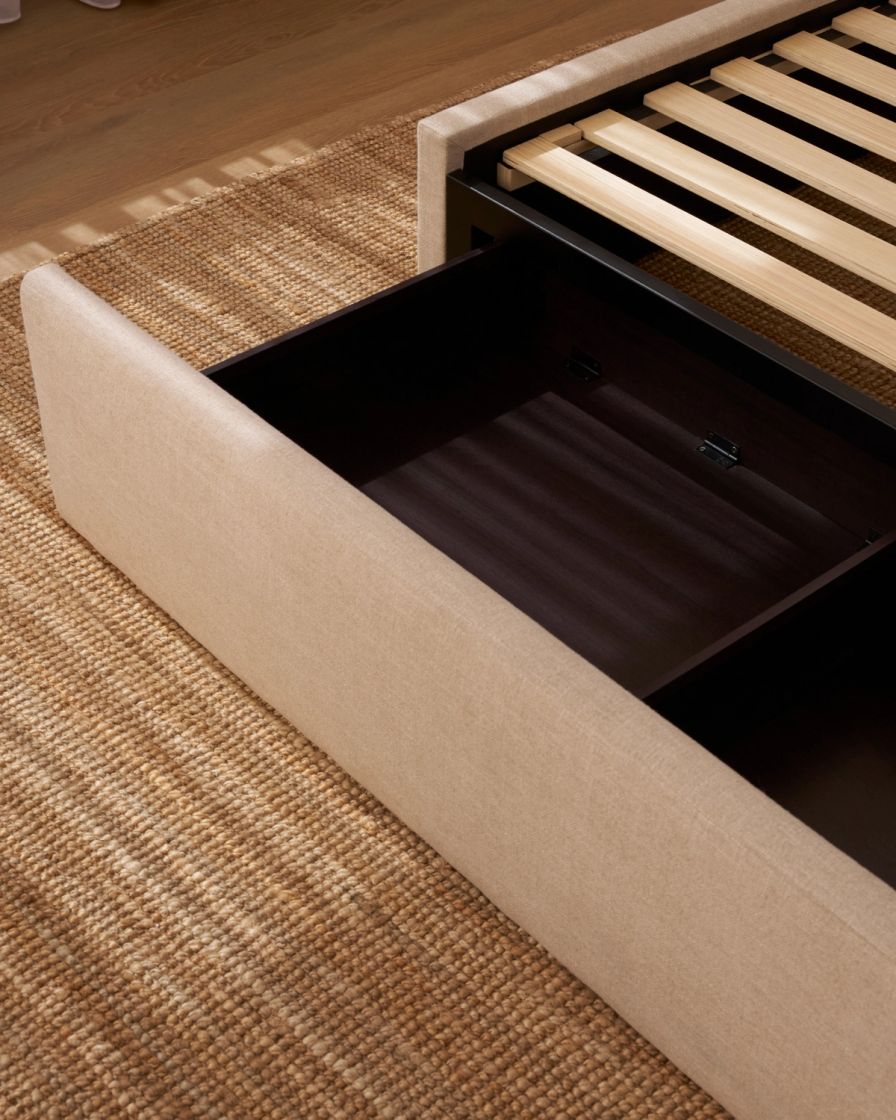 The close up shot of the storage