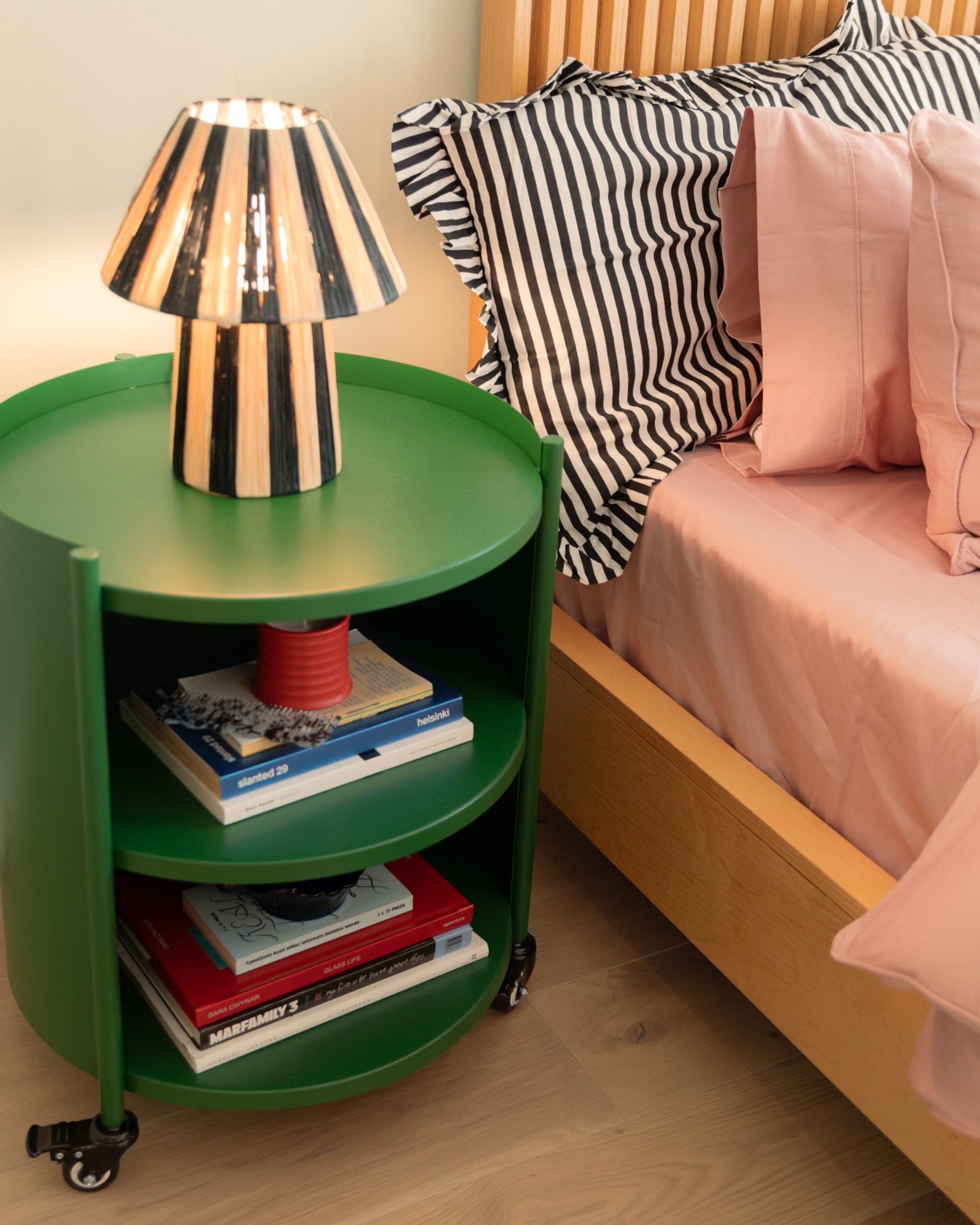 The Endy Kids Swivel Nightstand in green colour way