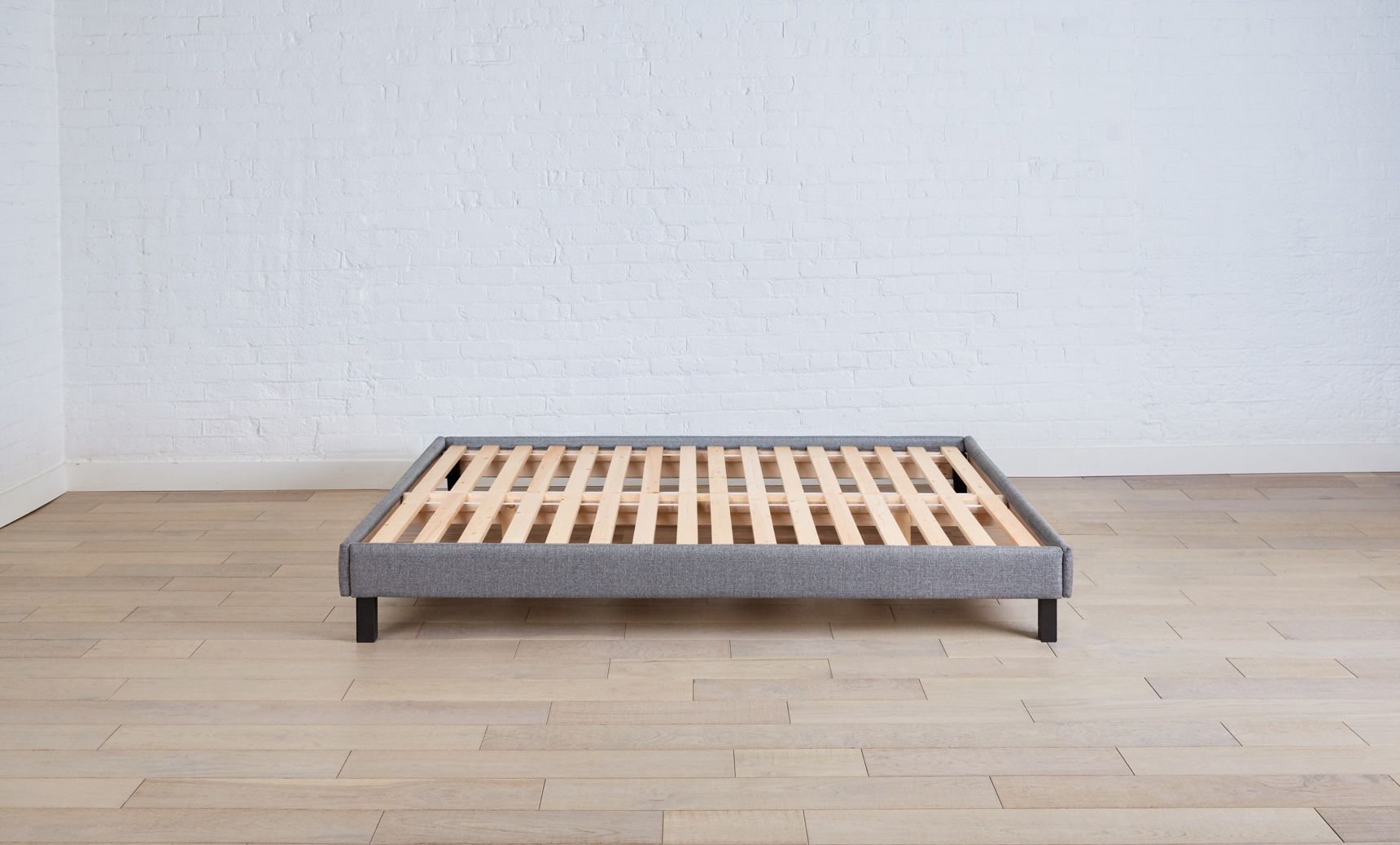 The Endy Platform Bed Frame in Heather Grey colourway
