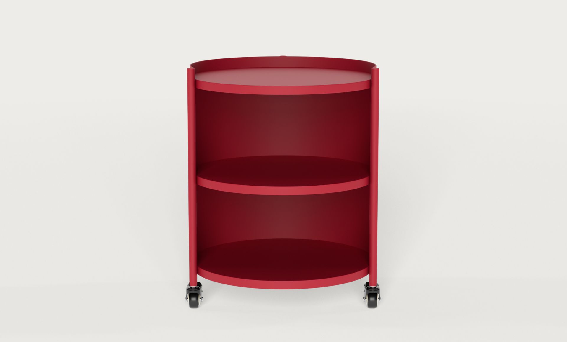 Swivel Nightstand in rubine colour way