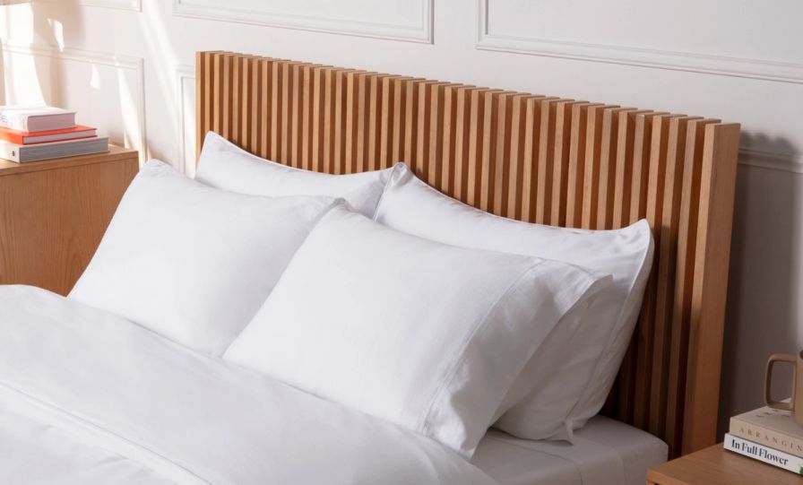 Wooden Bed in Natural colour way