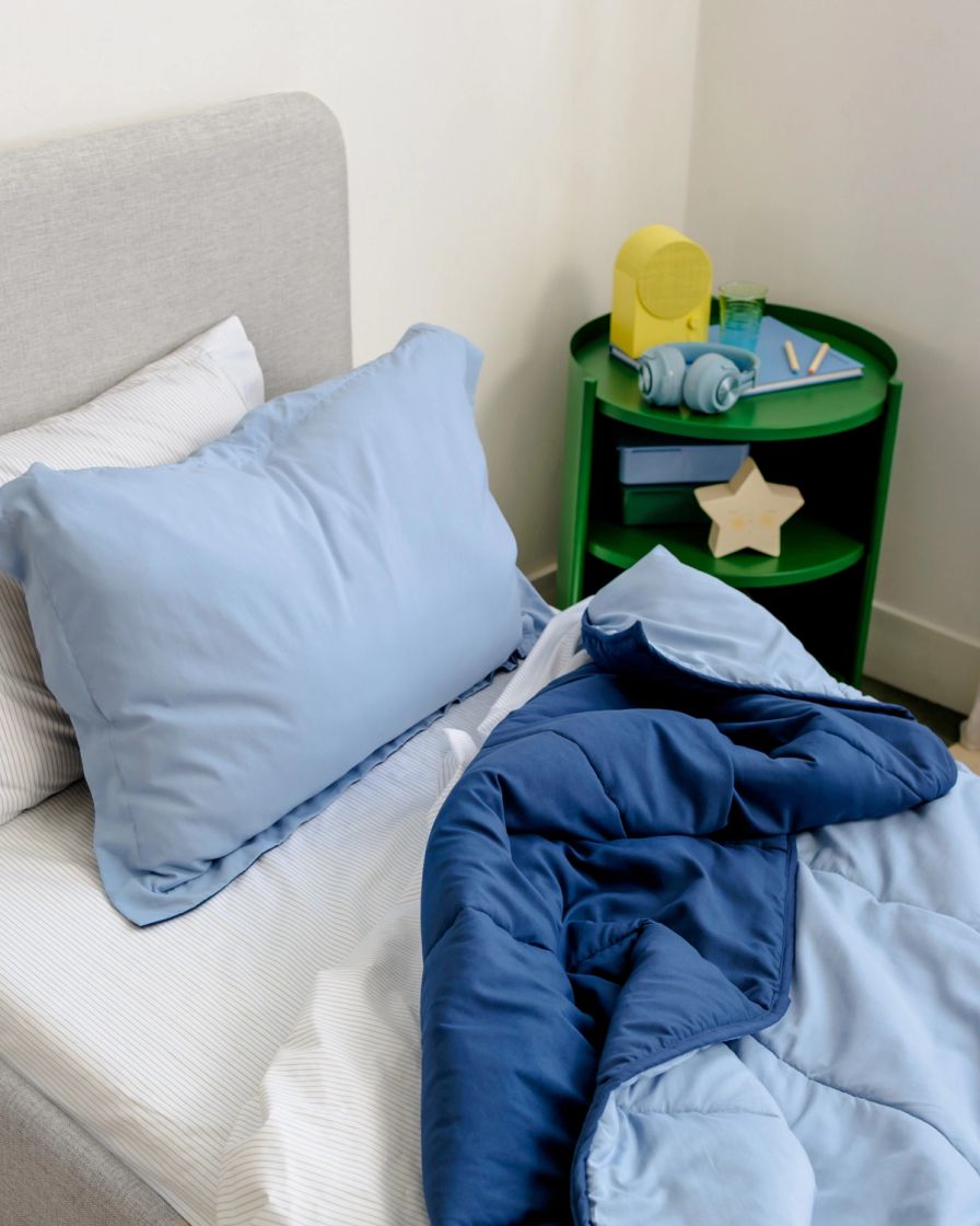 The Endy Petit Comforter Set in Navy/Blue colour