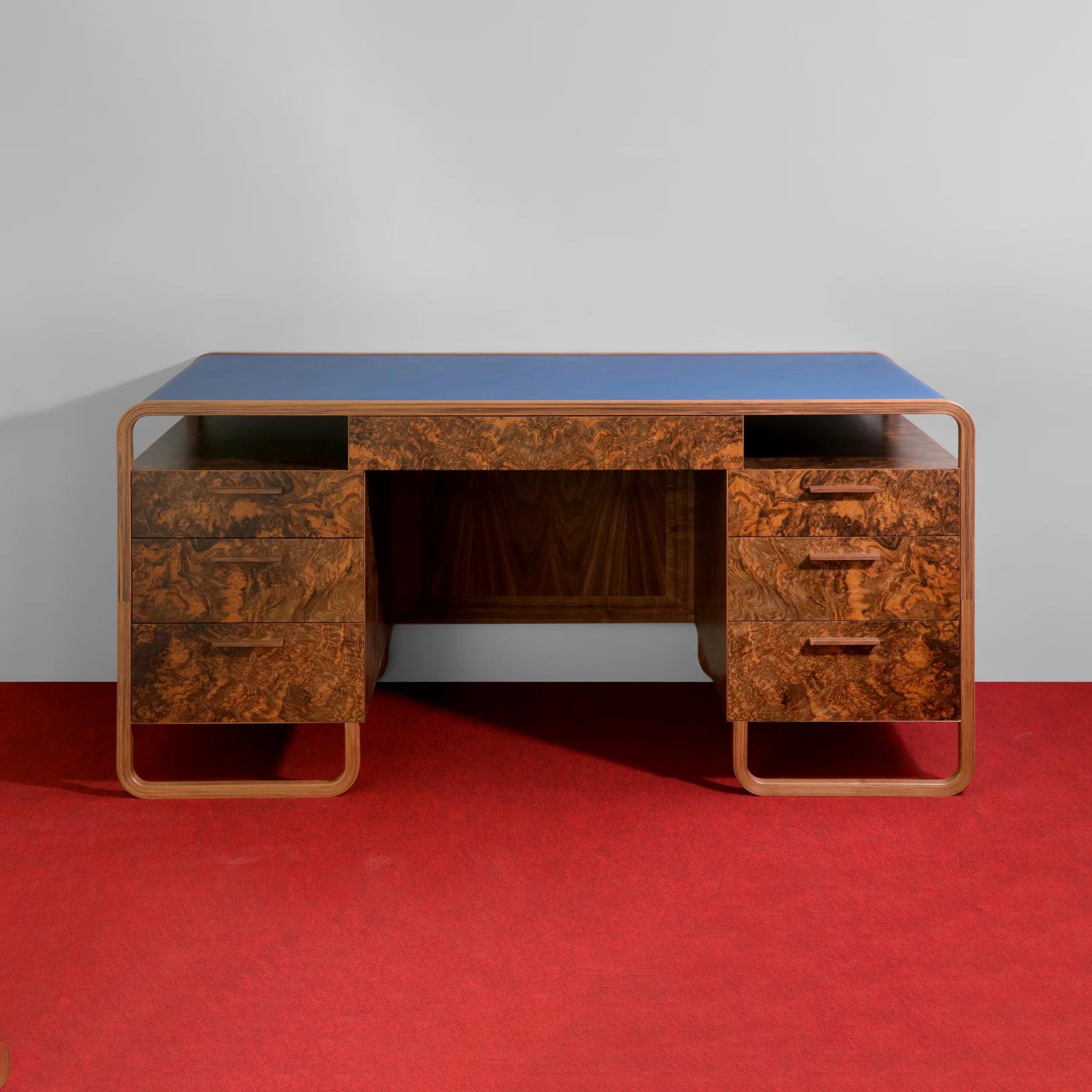 Blue Leather Desk — image 2