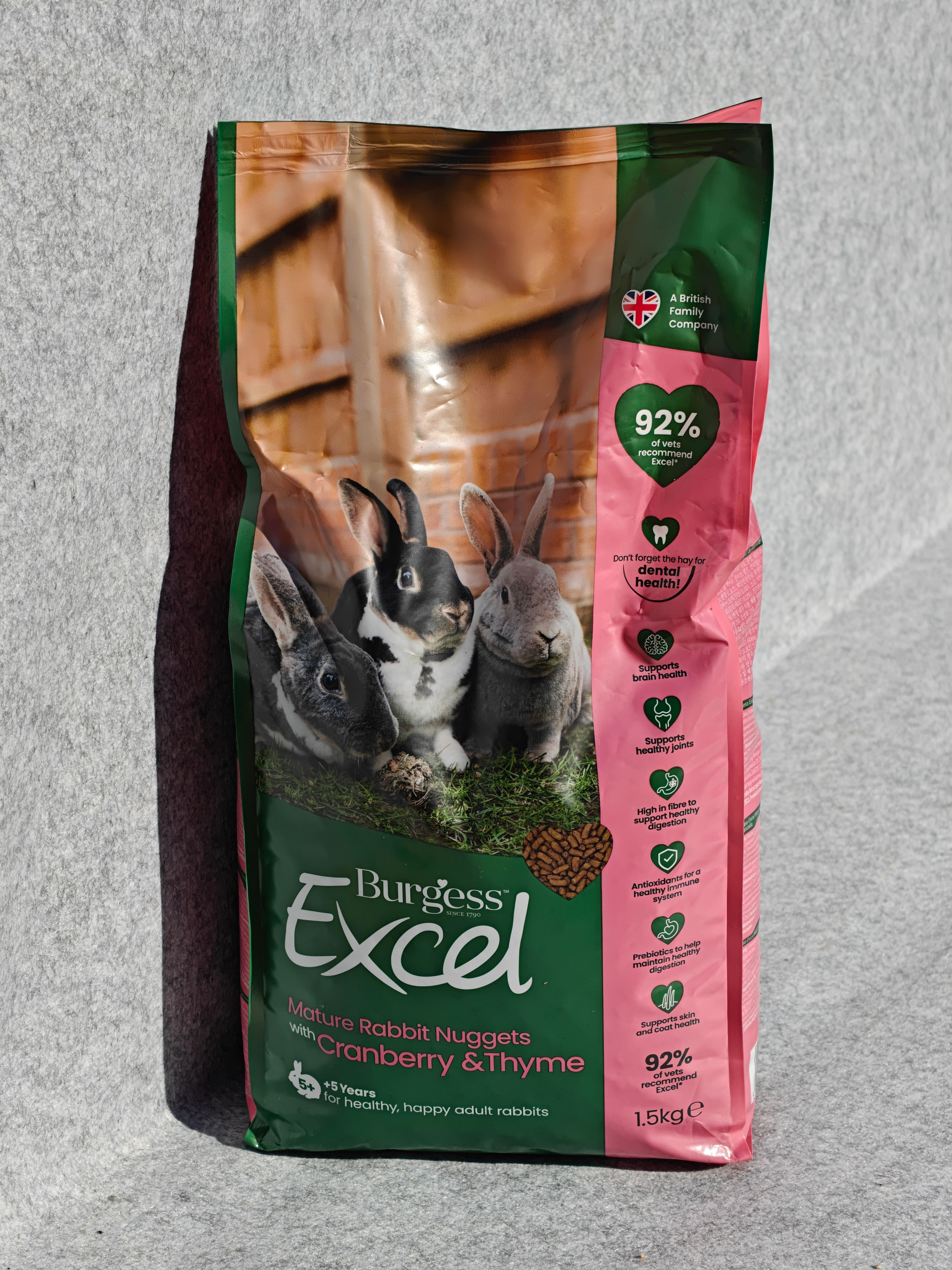 Burgess Excel Mature Rabbit Nuggets 1,5 kg