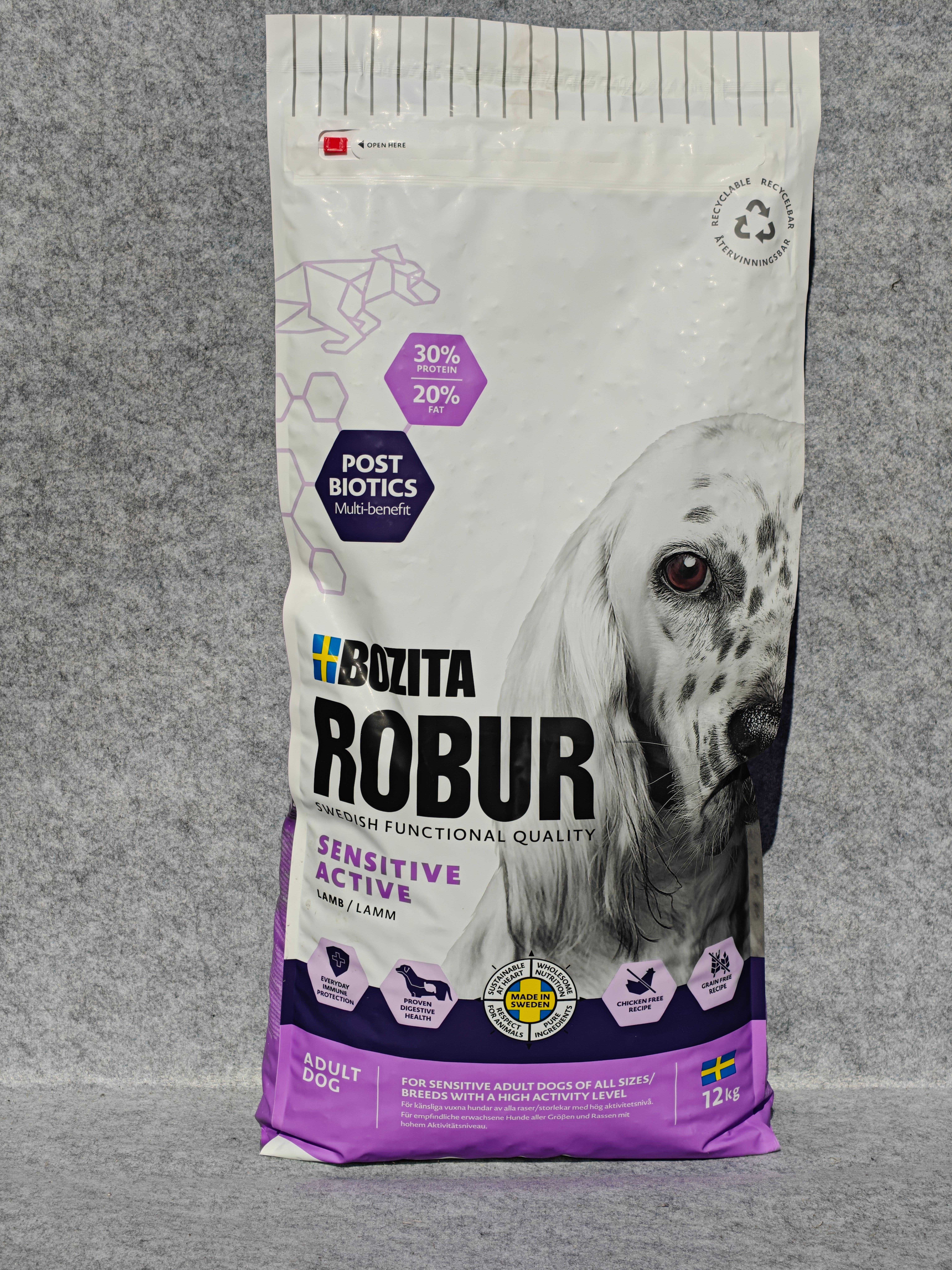 Bozita Robur Sensitive GrainFree Active Lamm 12 kg