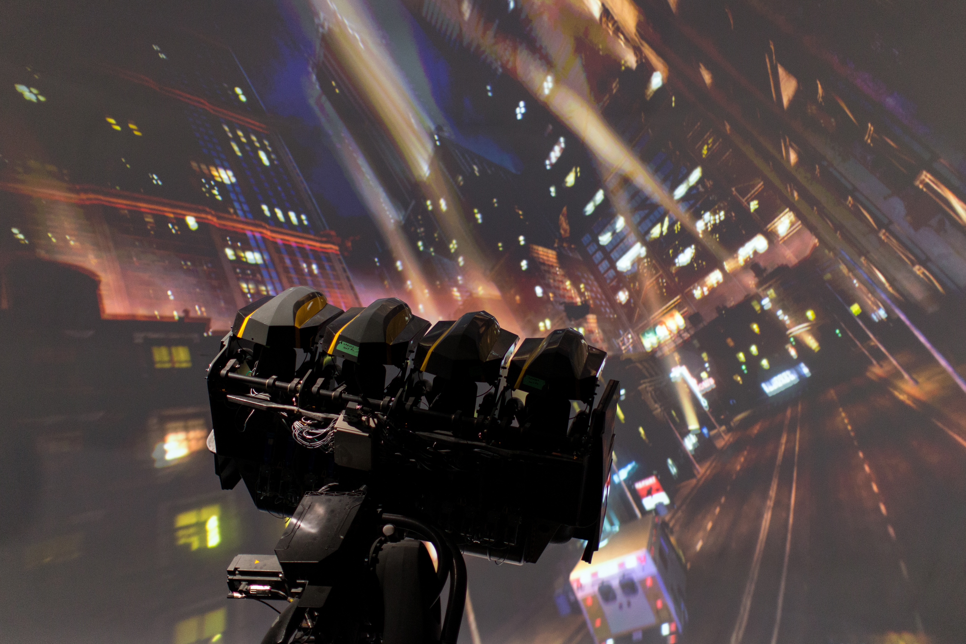 Ride with large LED screen