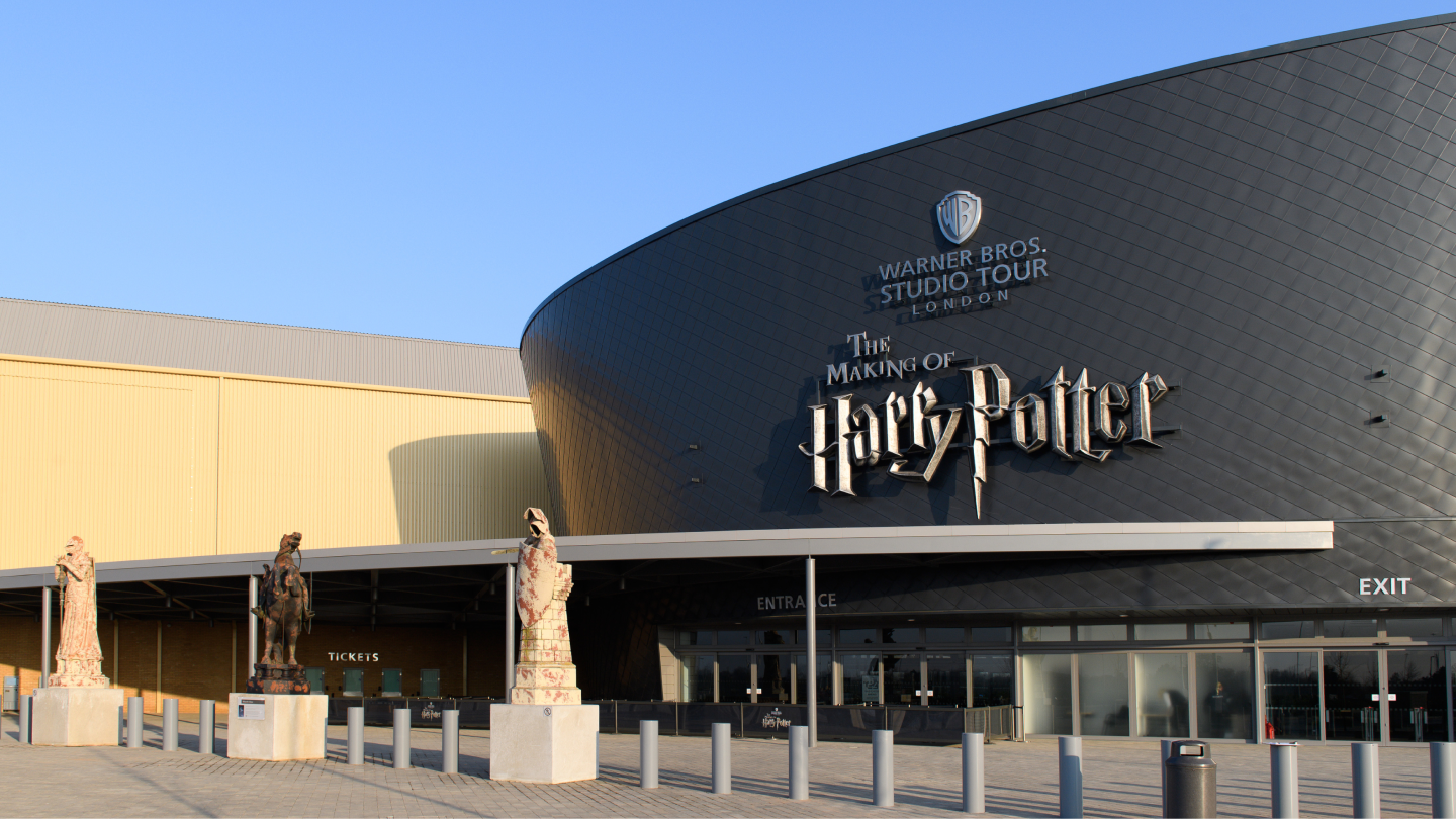 image of the exterior of the making of harry potter warner bros. studio tour