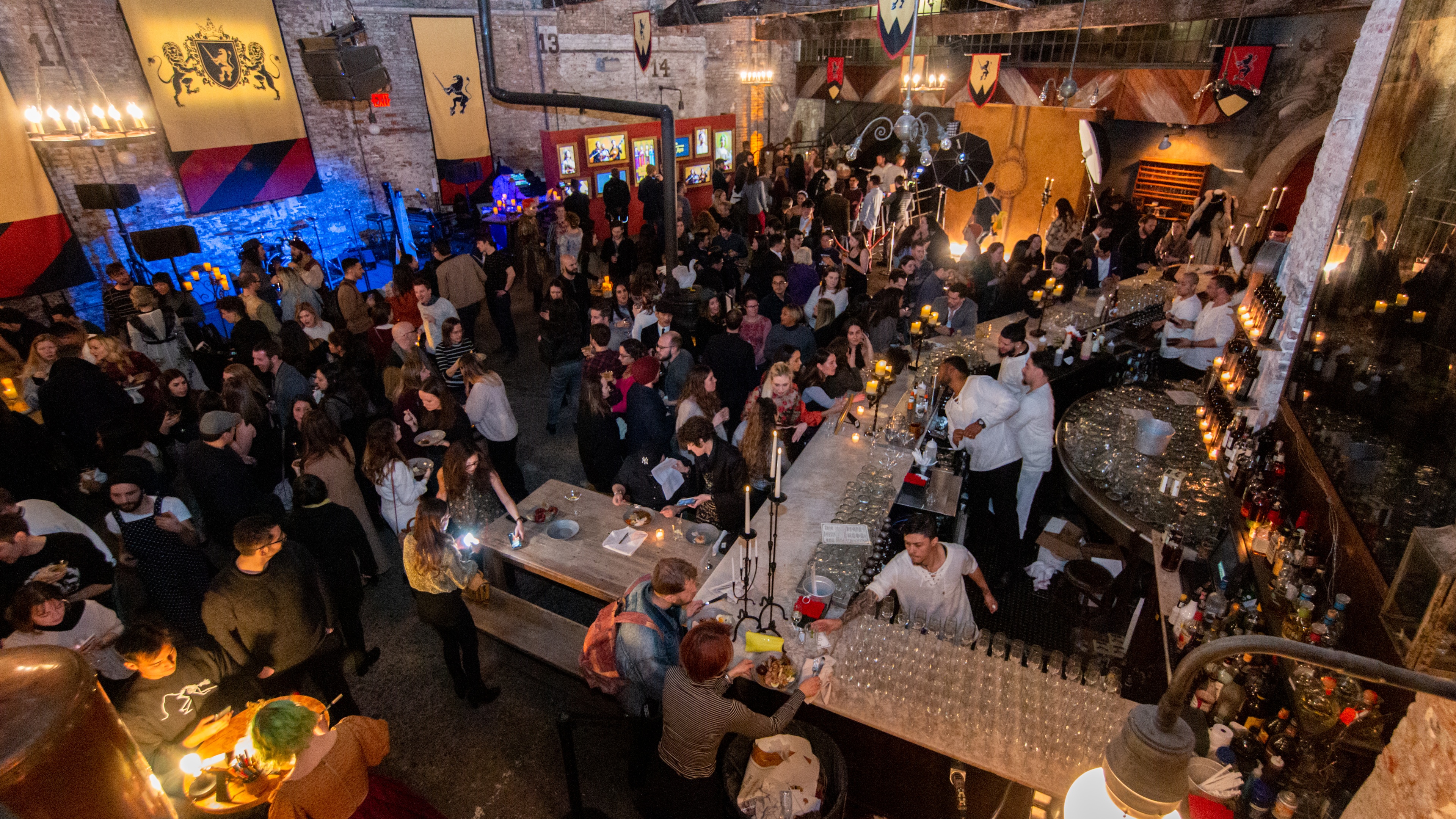 Aerial shot of venue