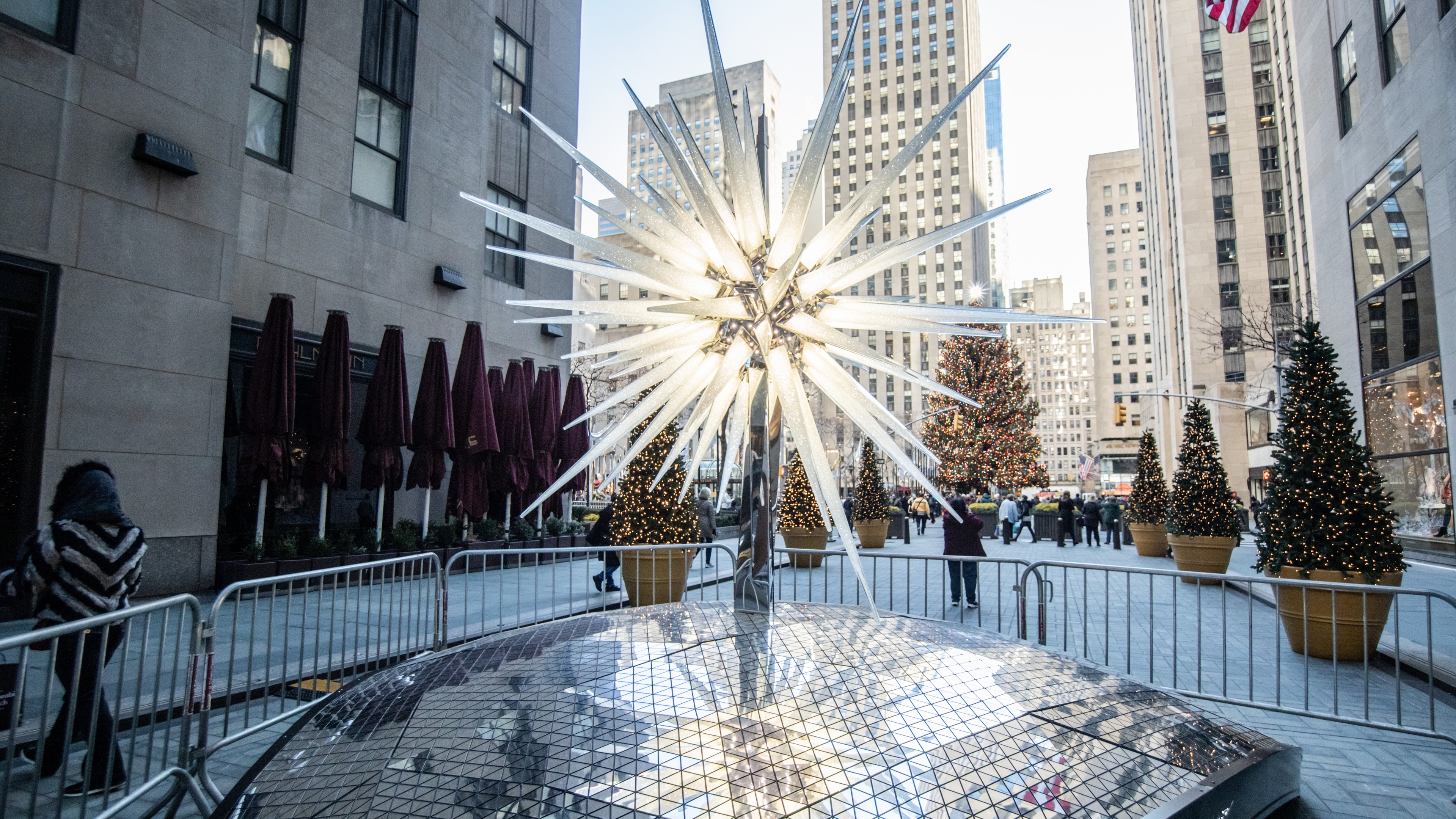 Nine foot tall Swarovski crystal star