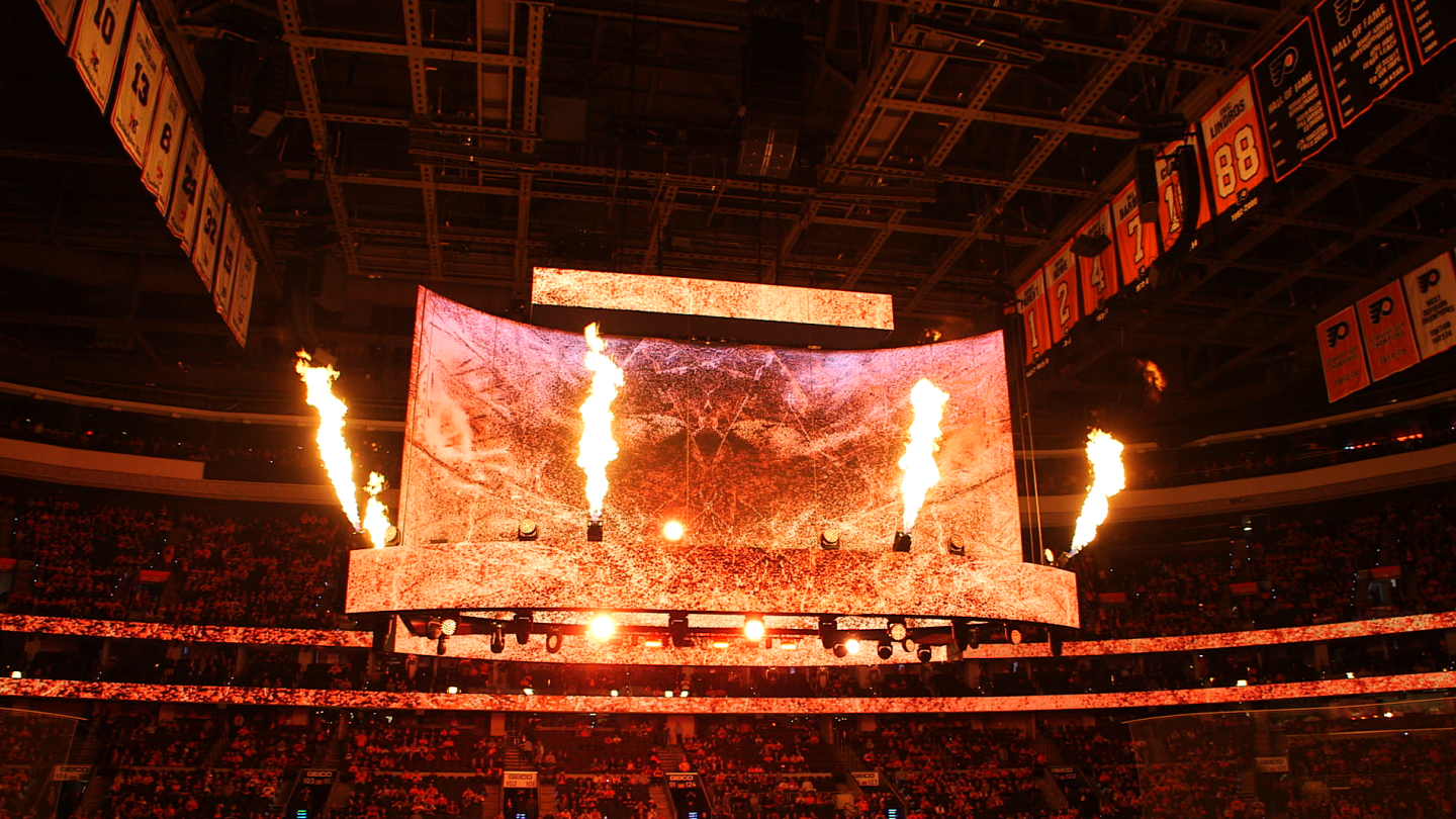 image of scoreboard with flames shooting off of the edges