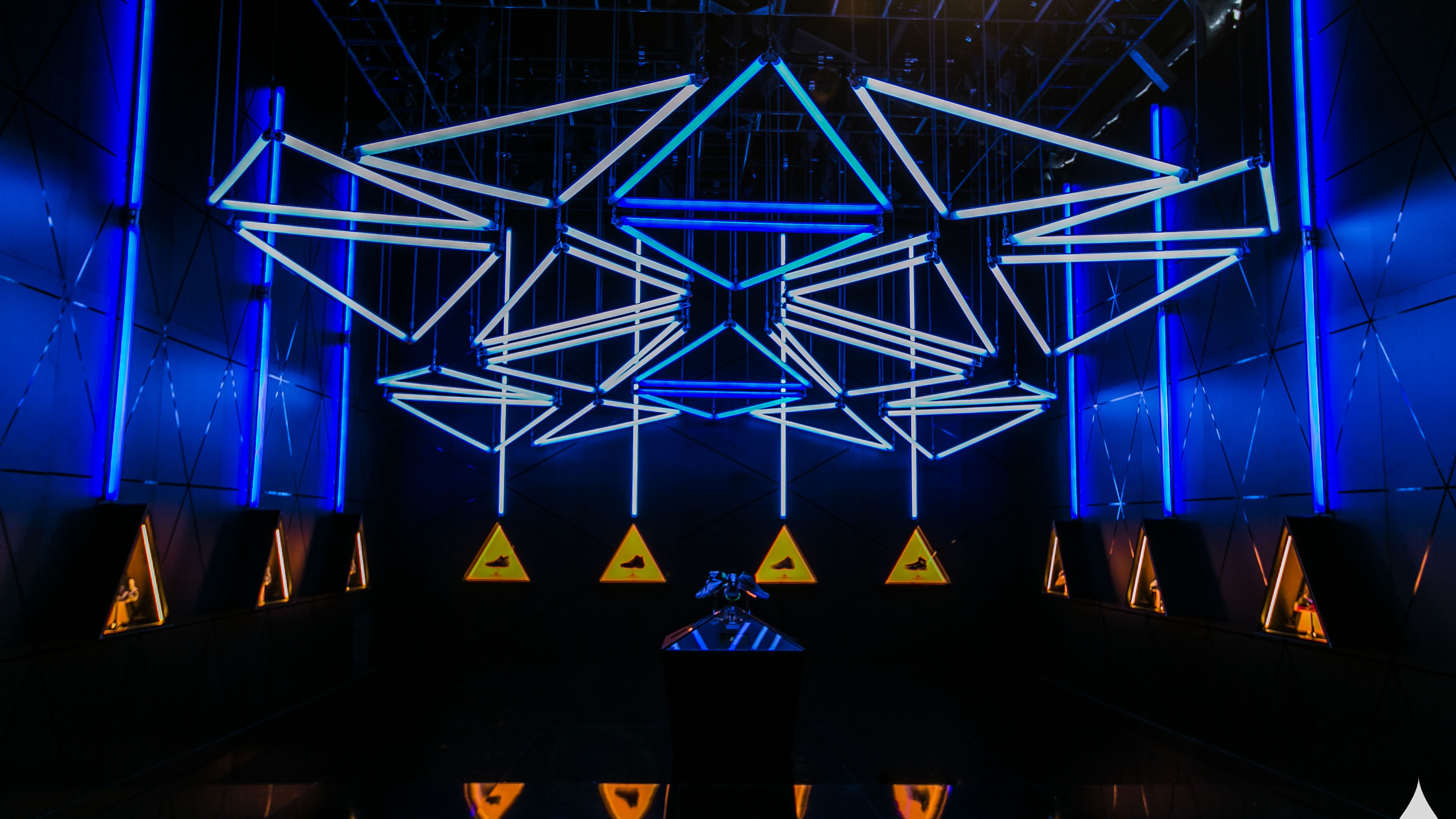 blue kinetic lighting