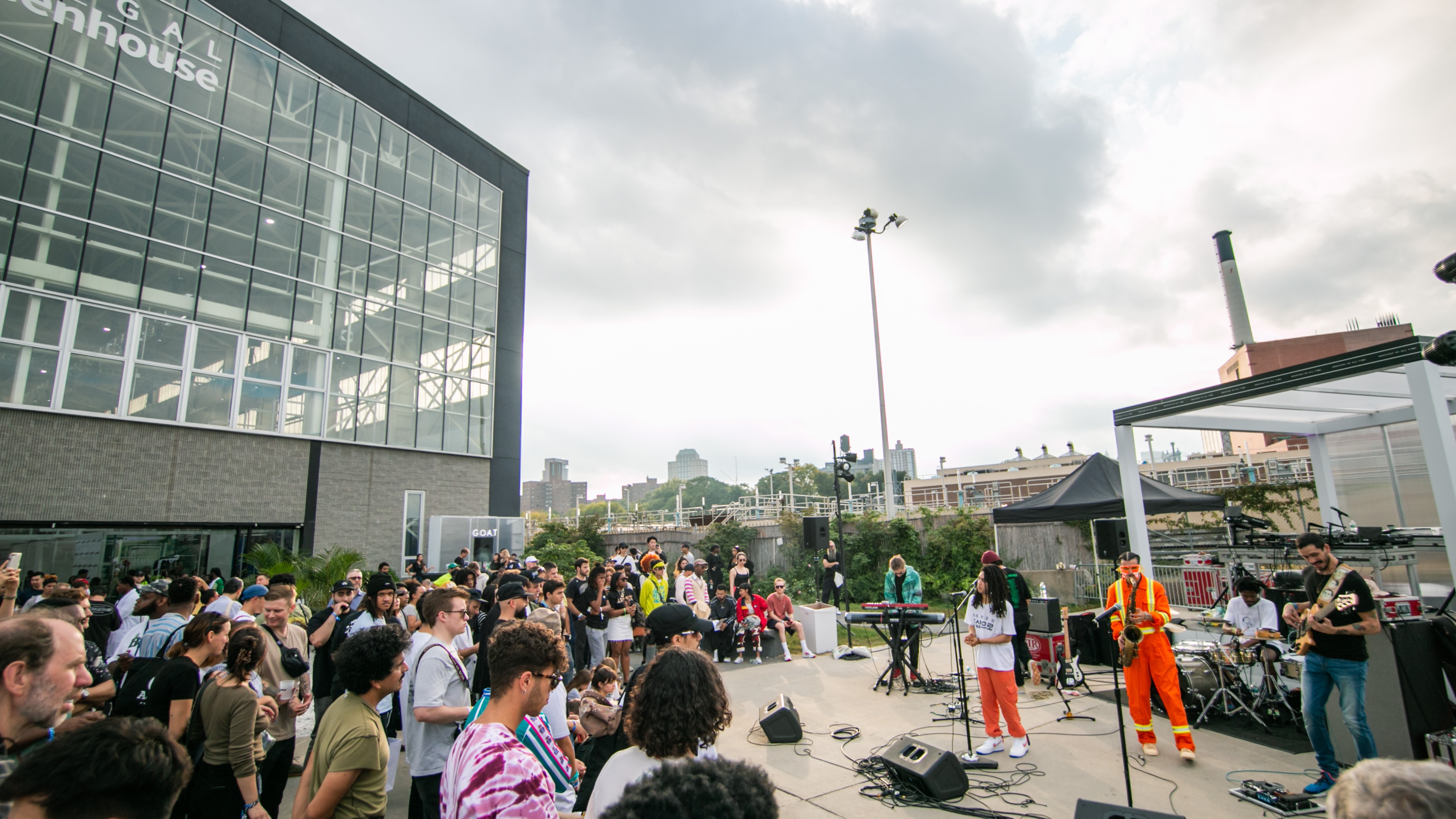 HYPEFEST attendees outdoors watching performance