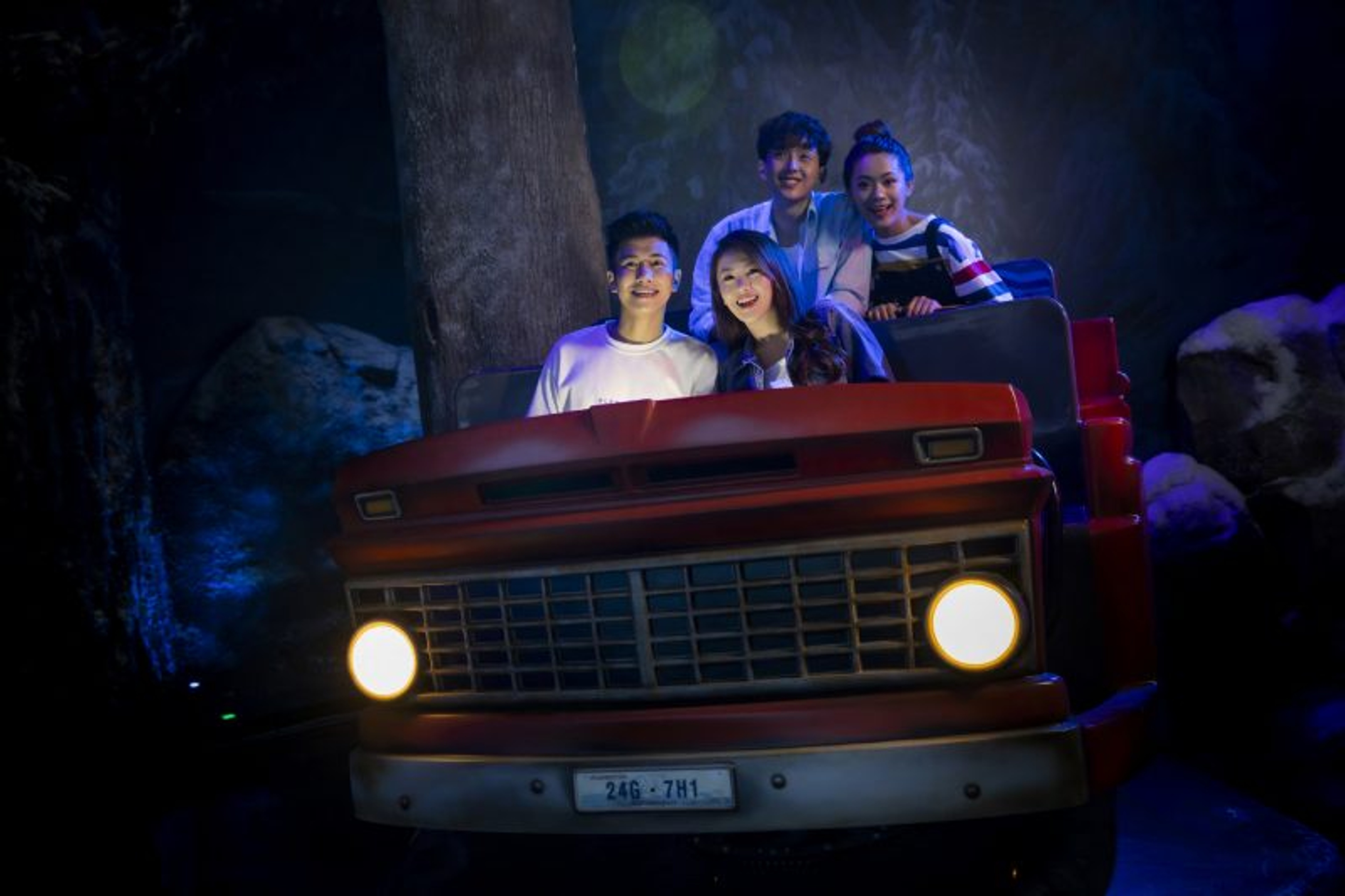 People enjoying a ride in a car at night from a Lionsgate film