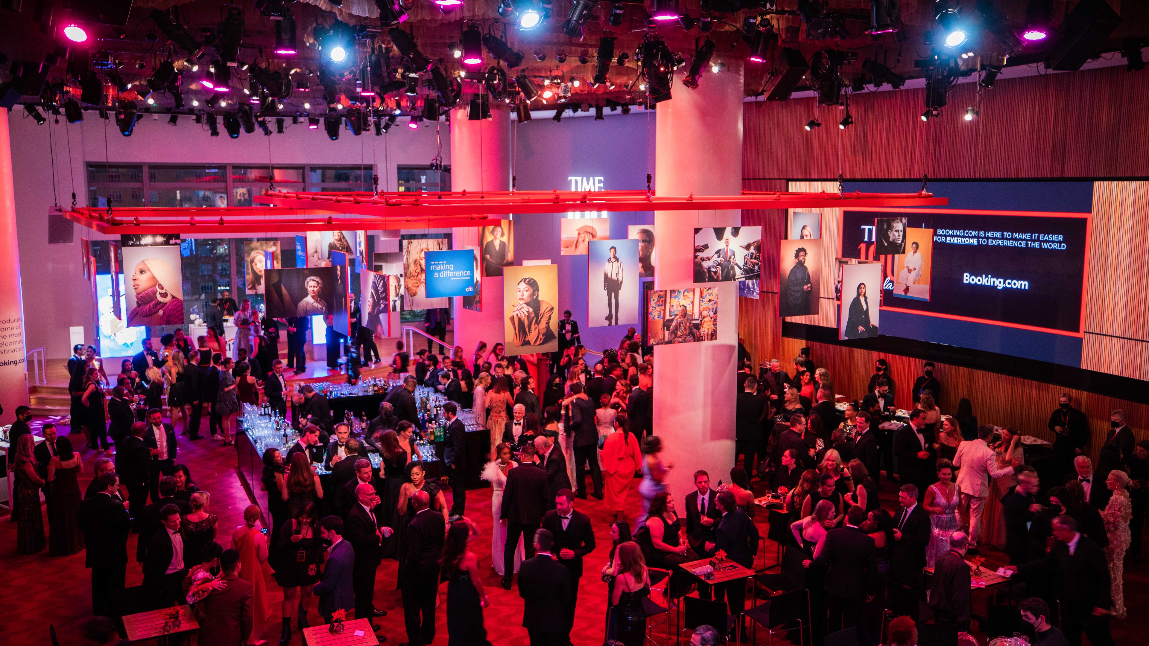Gathering of well dressed people in a convention hall