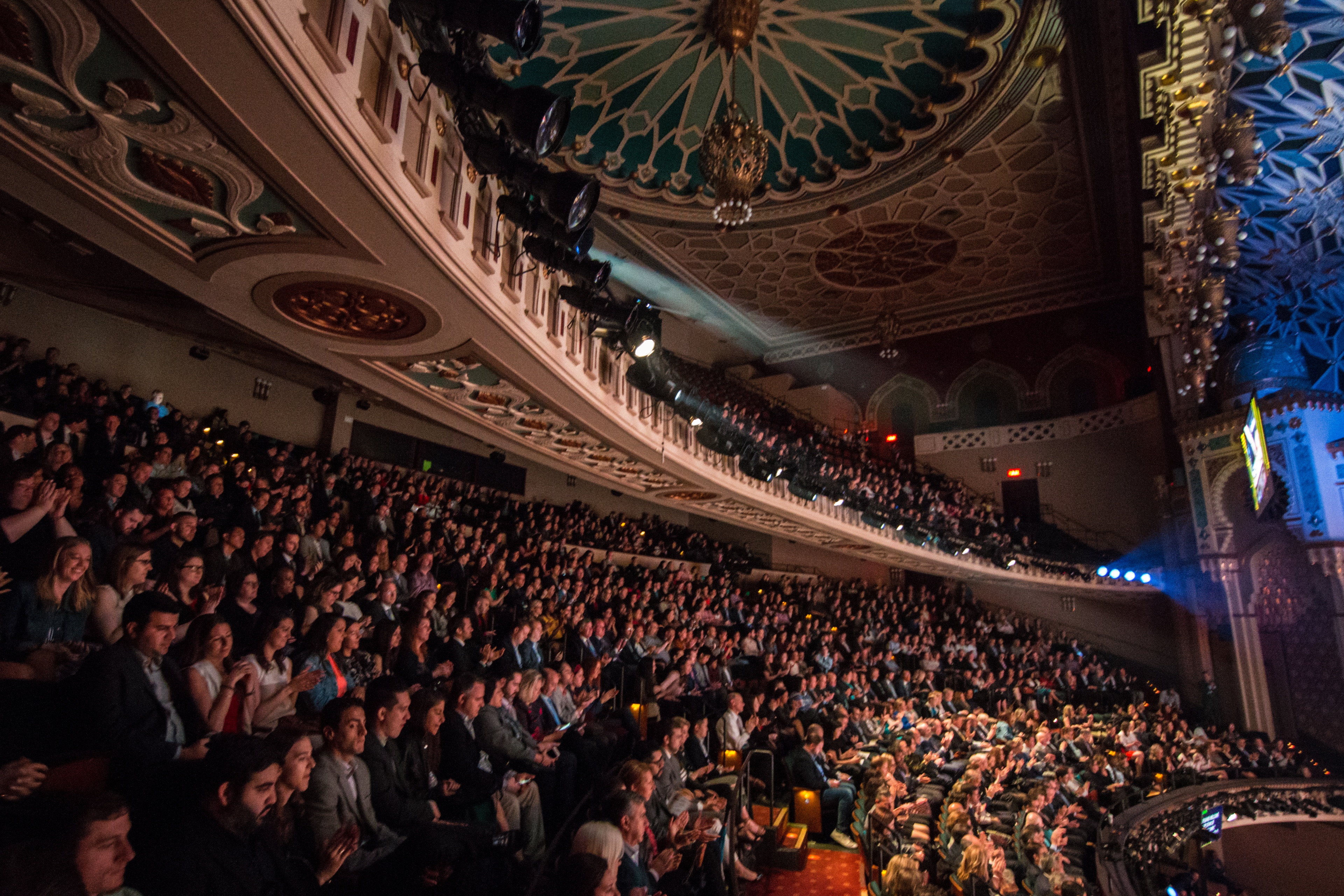 Theatre filled with people attending CW Upfront