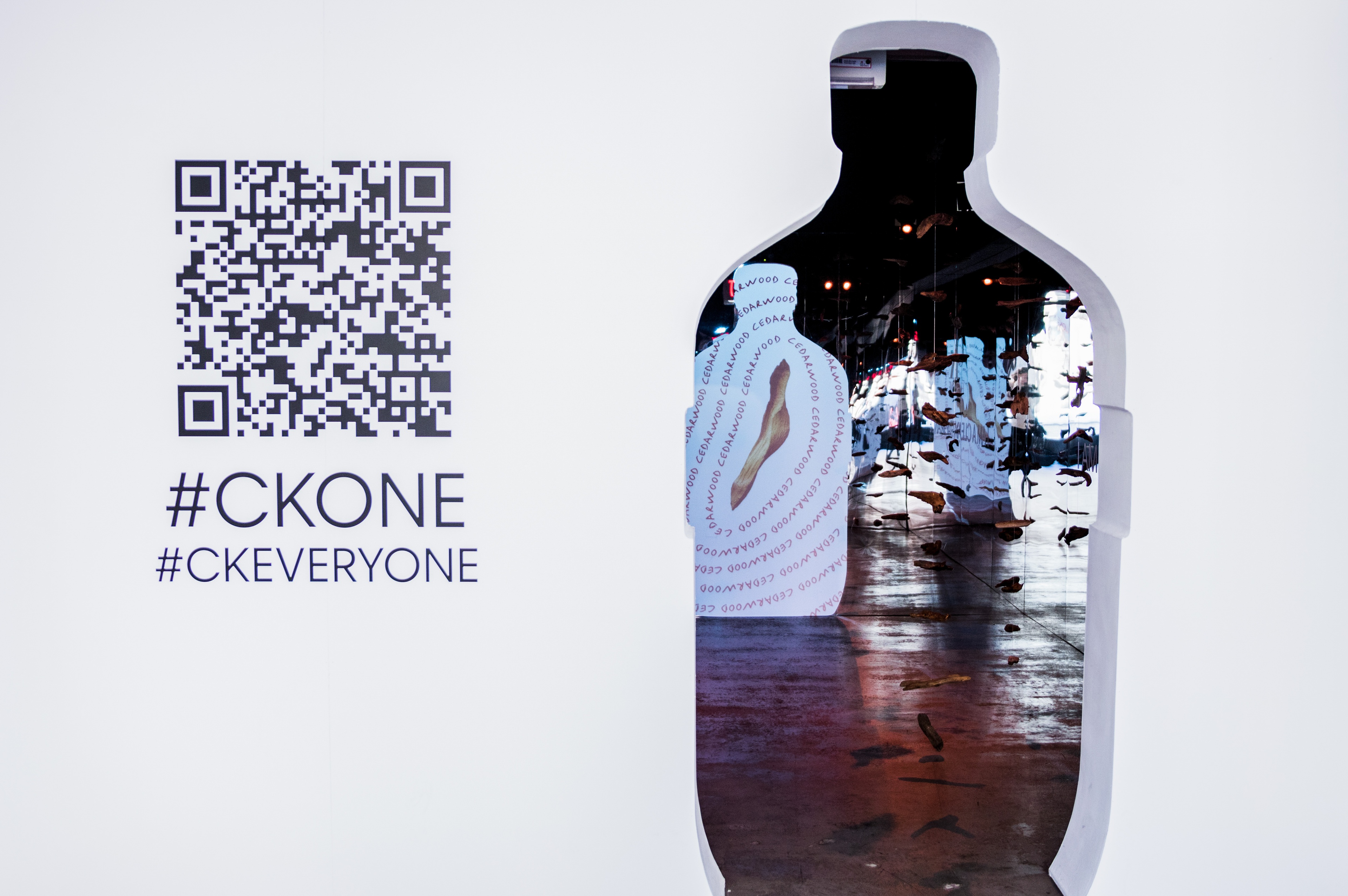 CK Everyone cutout wall with QR code