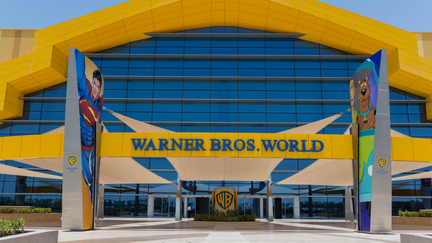 exterior of warner bros. world in abu dhabi