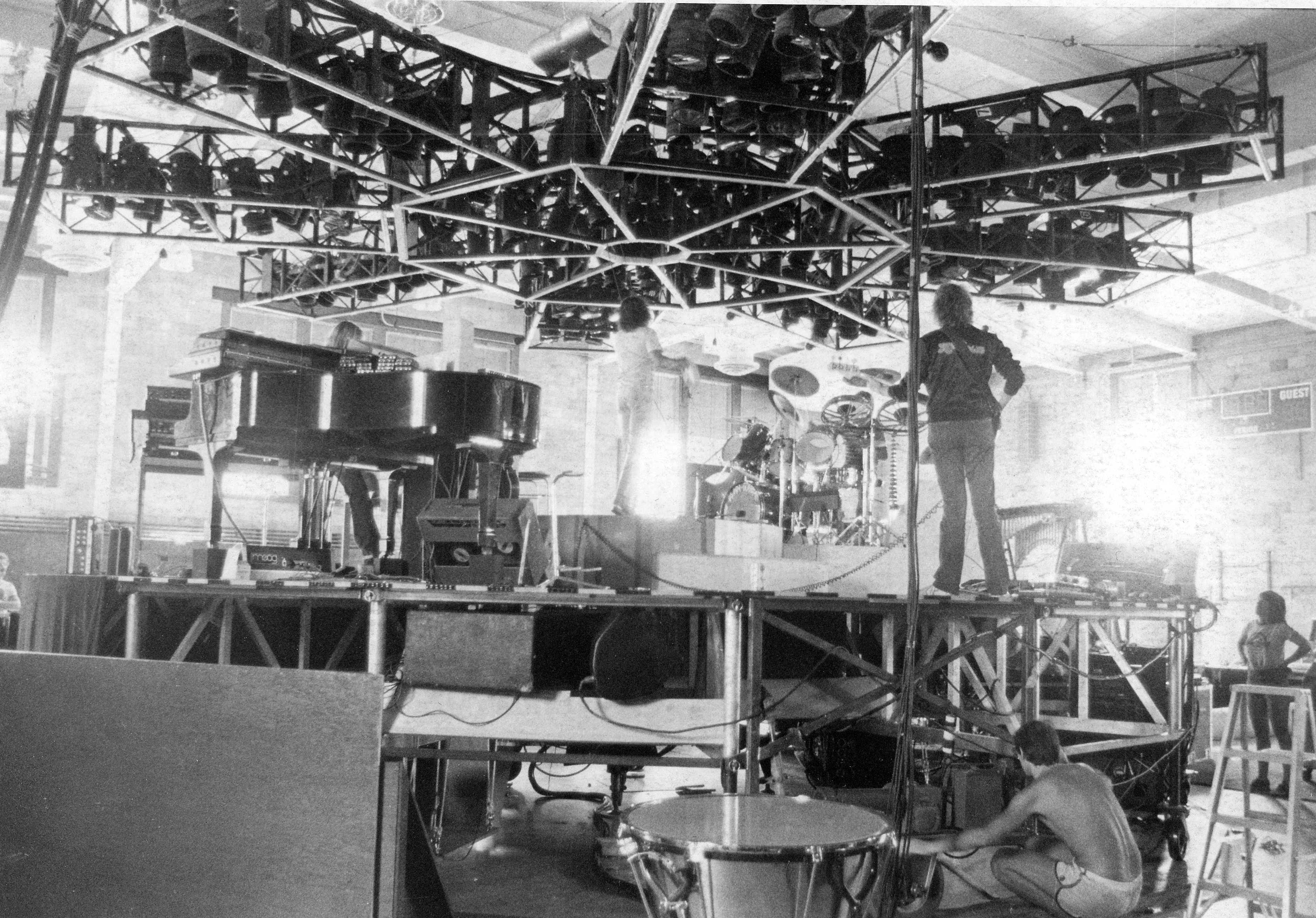 Michael Tait working on original Tait Tower stage