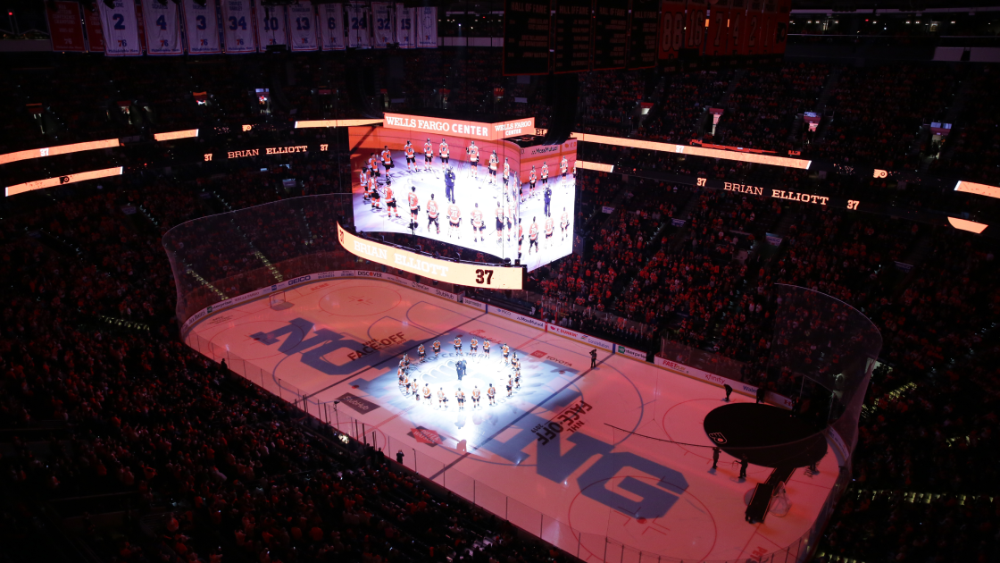 pulled back image of scoreboard