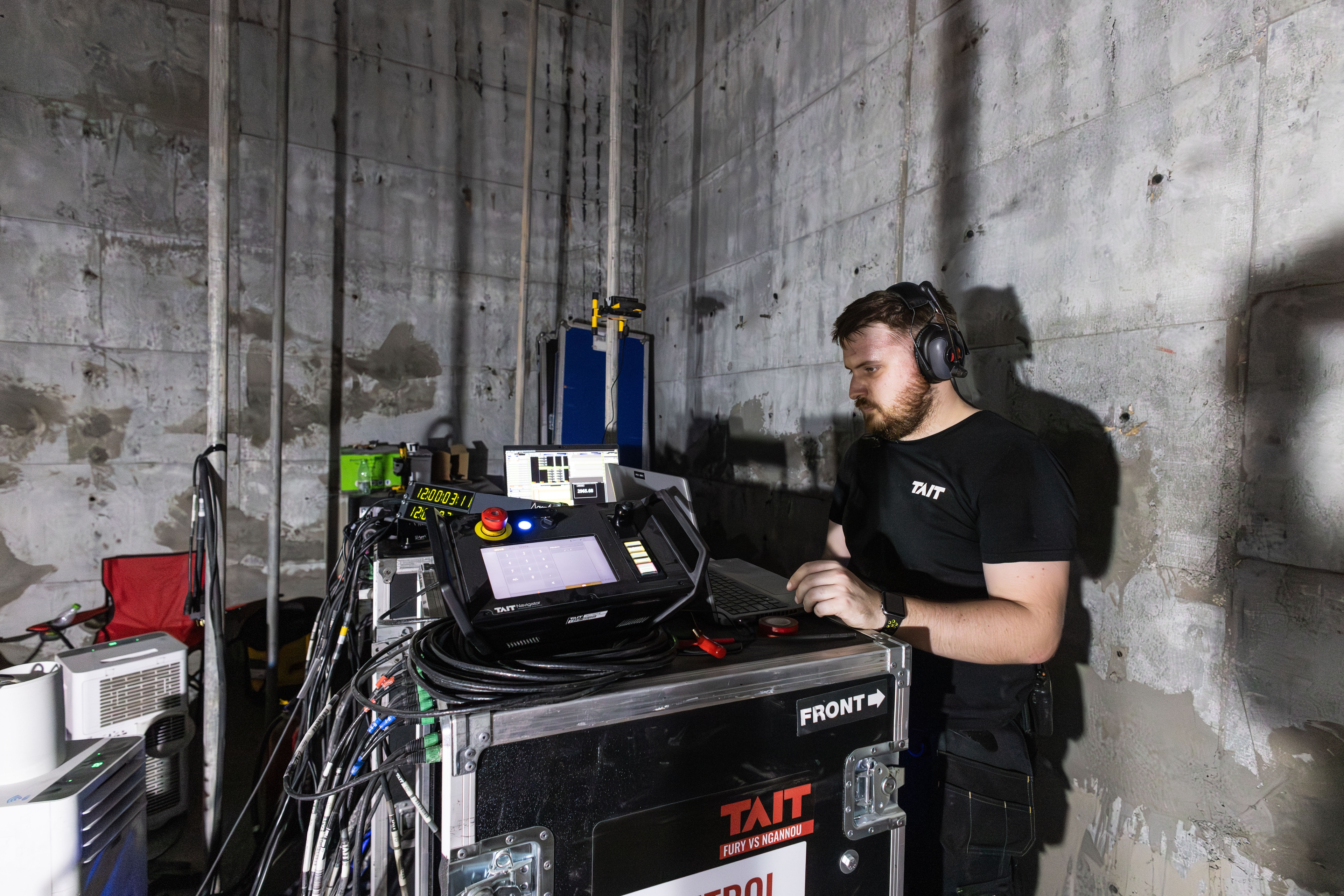 TAIT team member working on Navigator technology