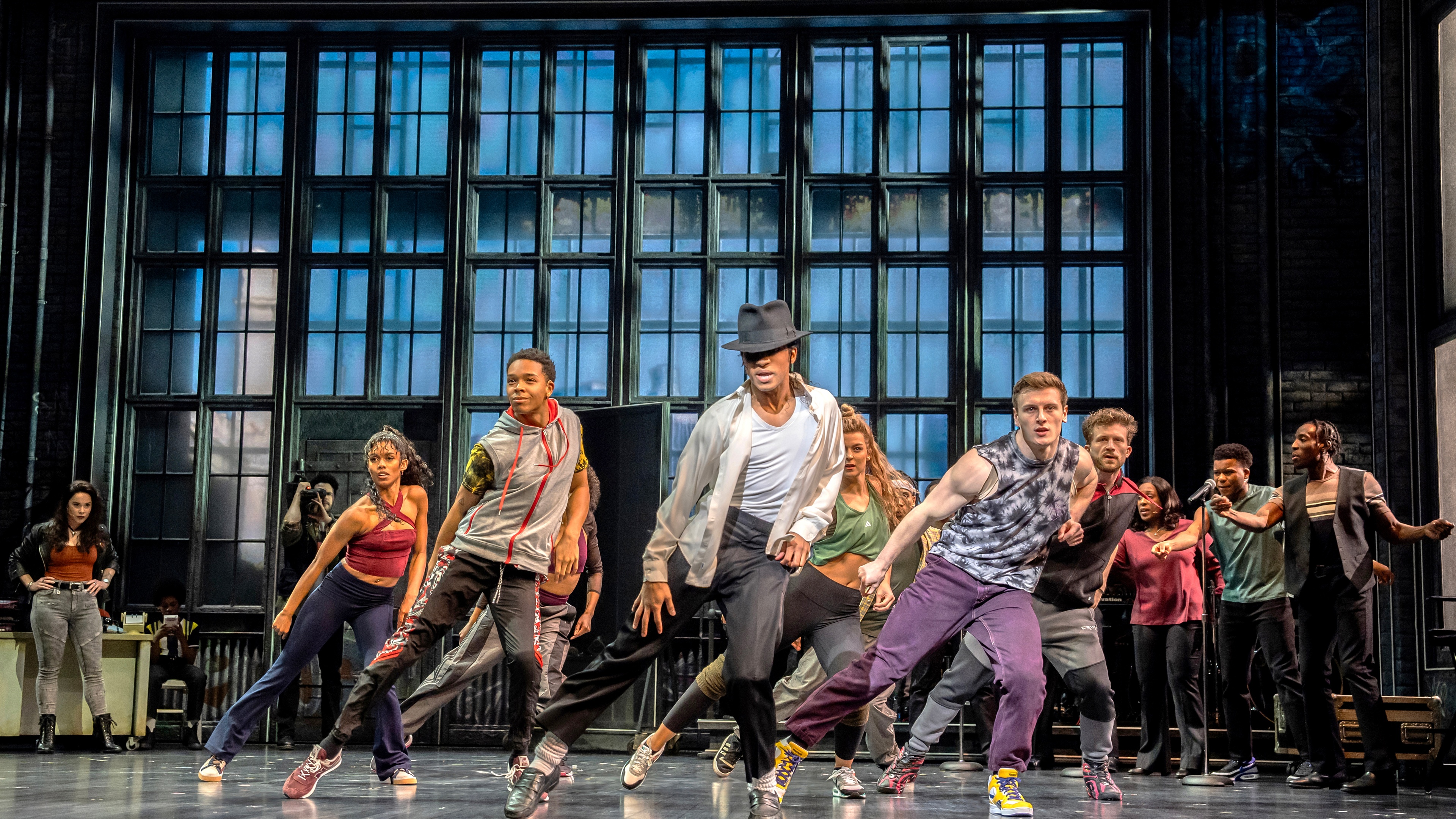 MJ the Musical performers on stage dancing