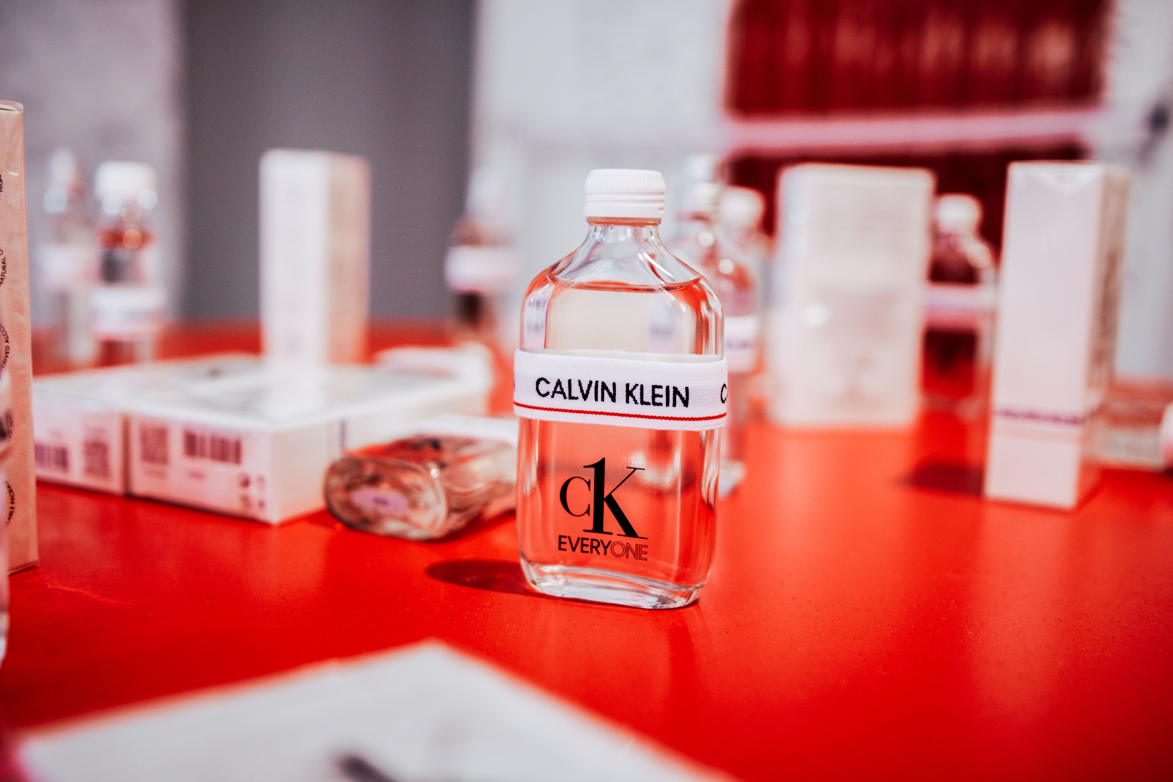 CK Everyone product on red table