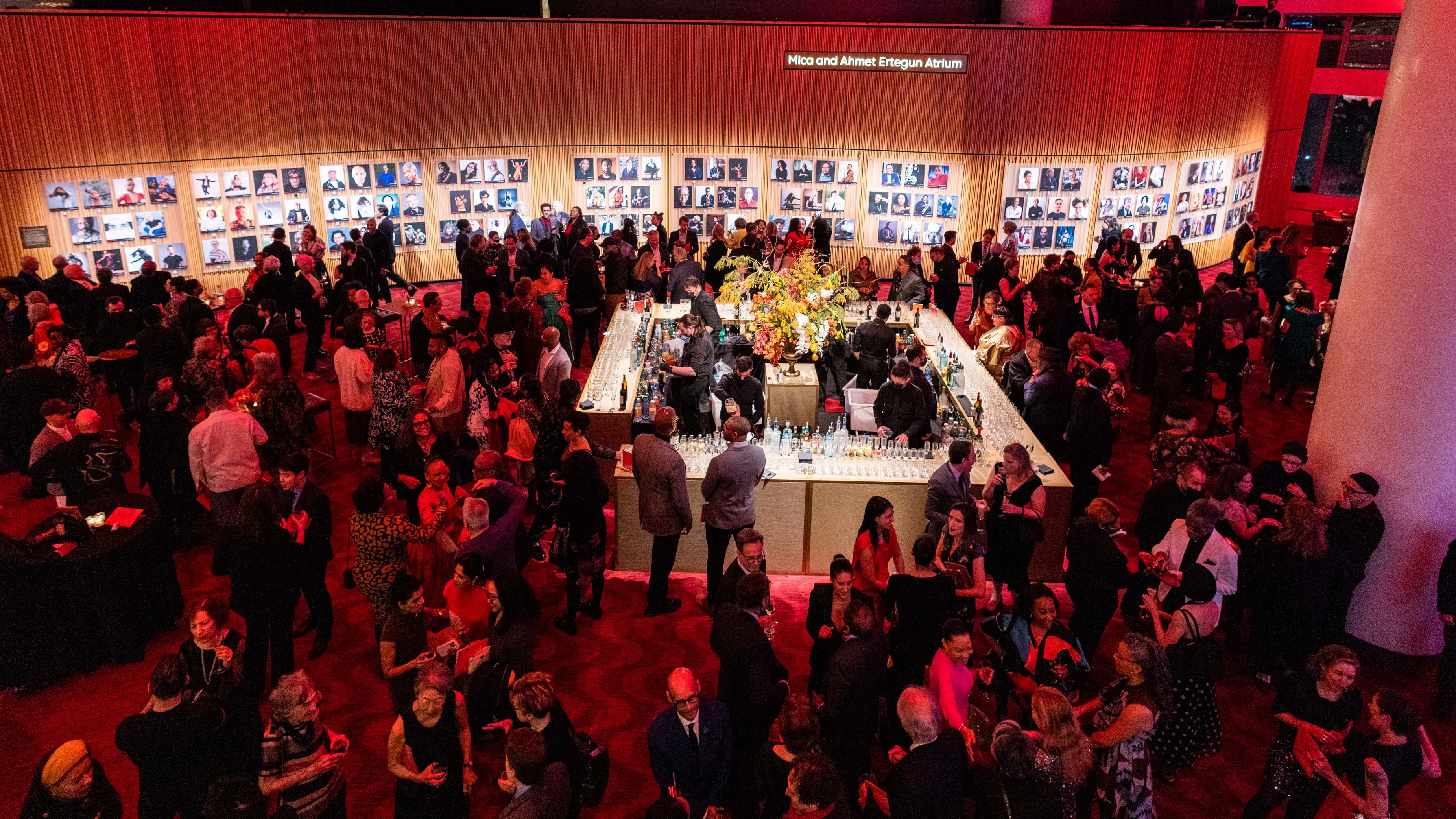 Attendees mingling around the bar at the Doris Duke Artist Awards 10th Anniversary Celebration
