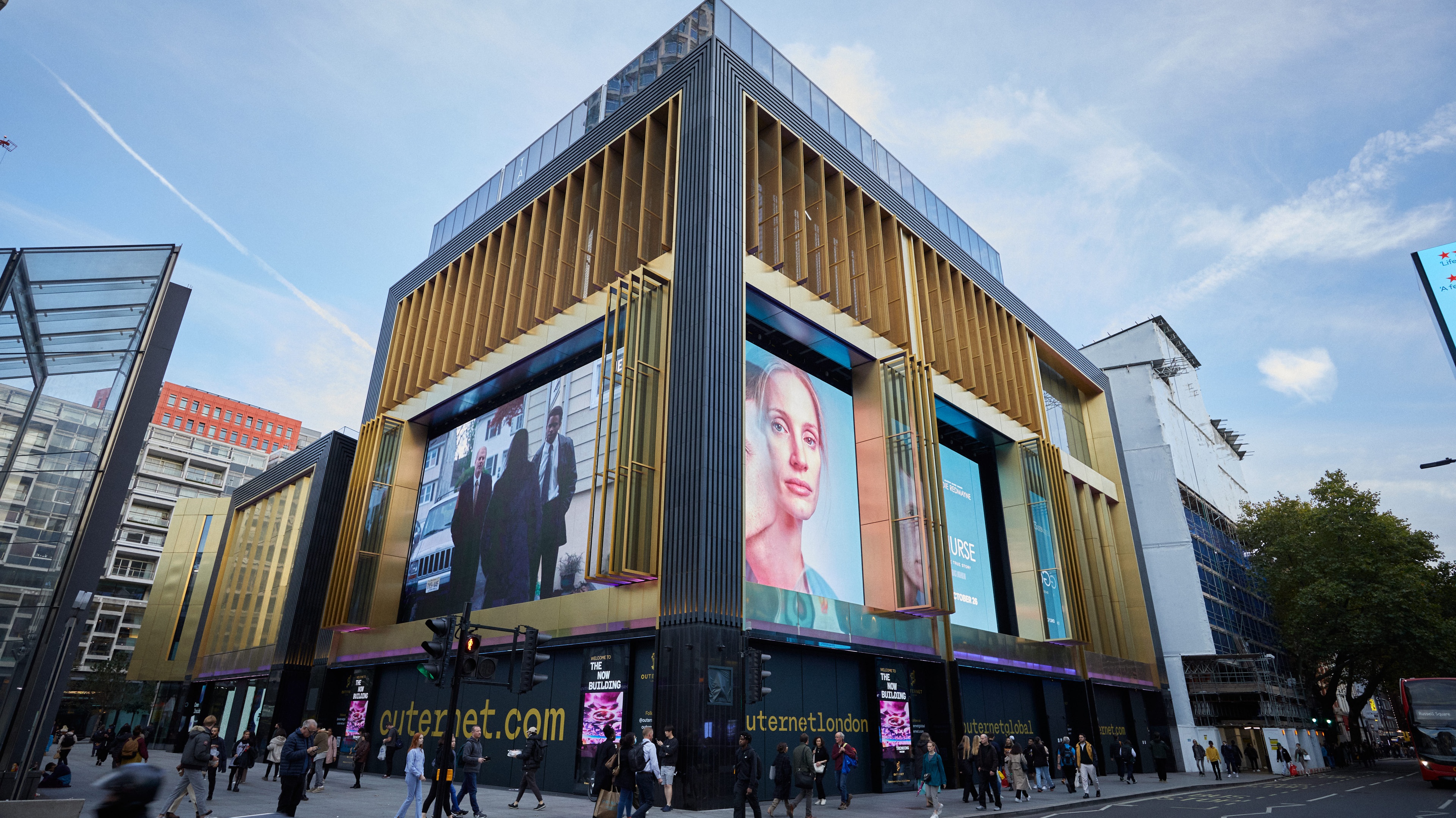 Shot of exterior of The Now Building, London, UK