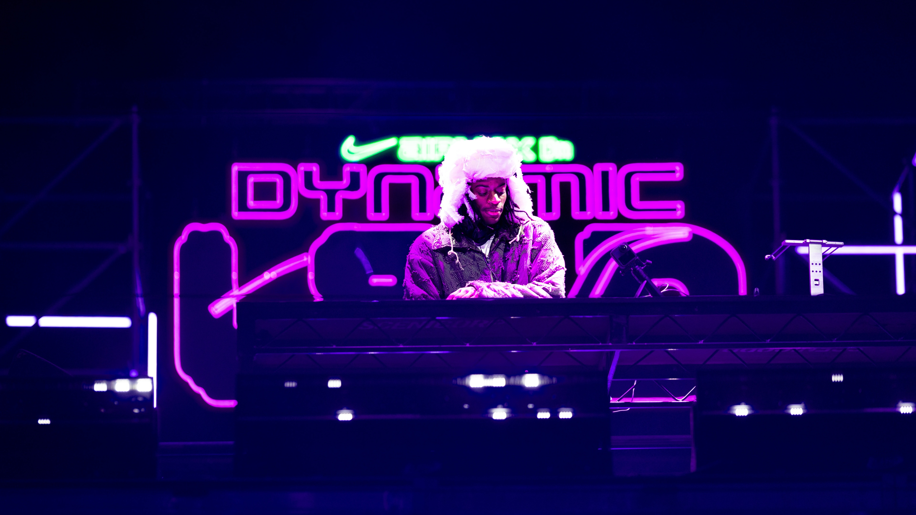 Artist on stage performing