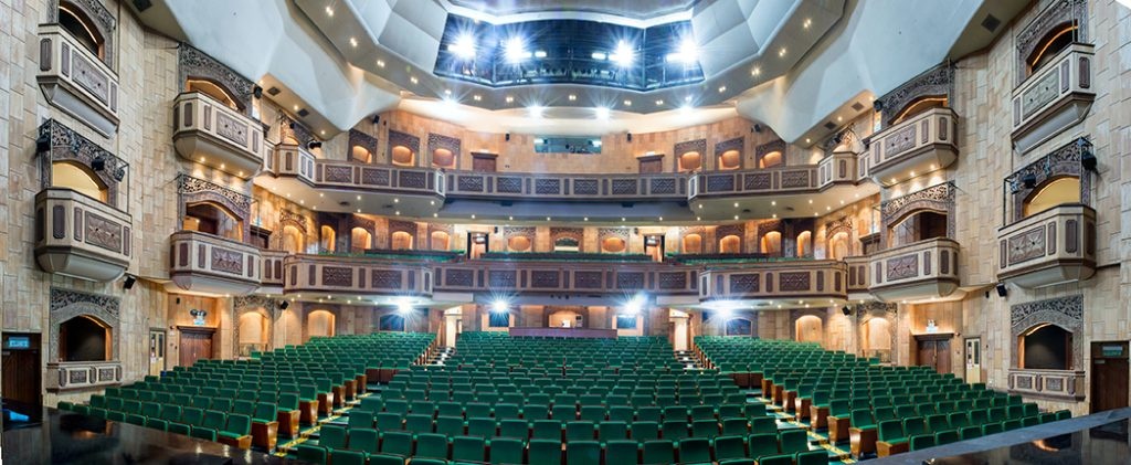Interior of Istana Budaya showcasing green theatre seating